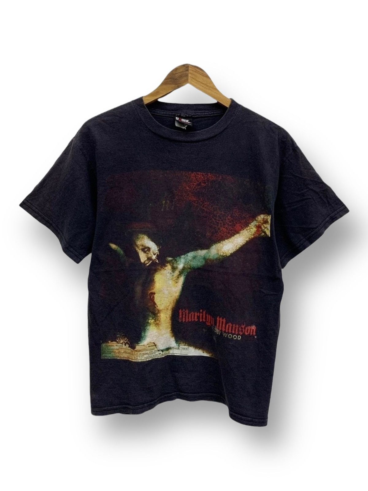 image of Band Tees x Vintage Marylin Manson Hollywood Band Shirt. M in Black, Men's (Size Medium)