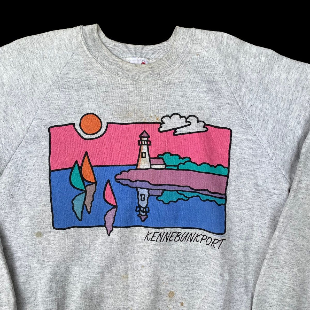 Jerzees × Vintage Vintage 90s Kennebunkport Sweatshirt. #Y Size US XL / EU 56 / 4 - 2 Thumbnail