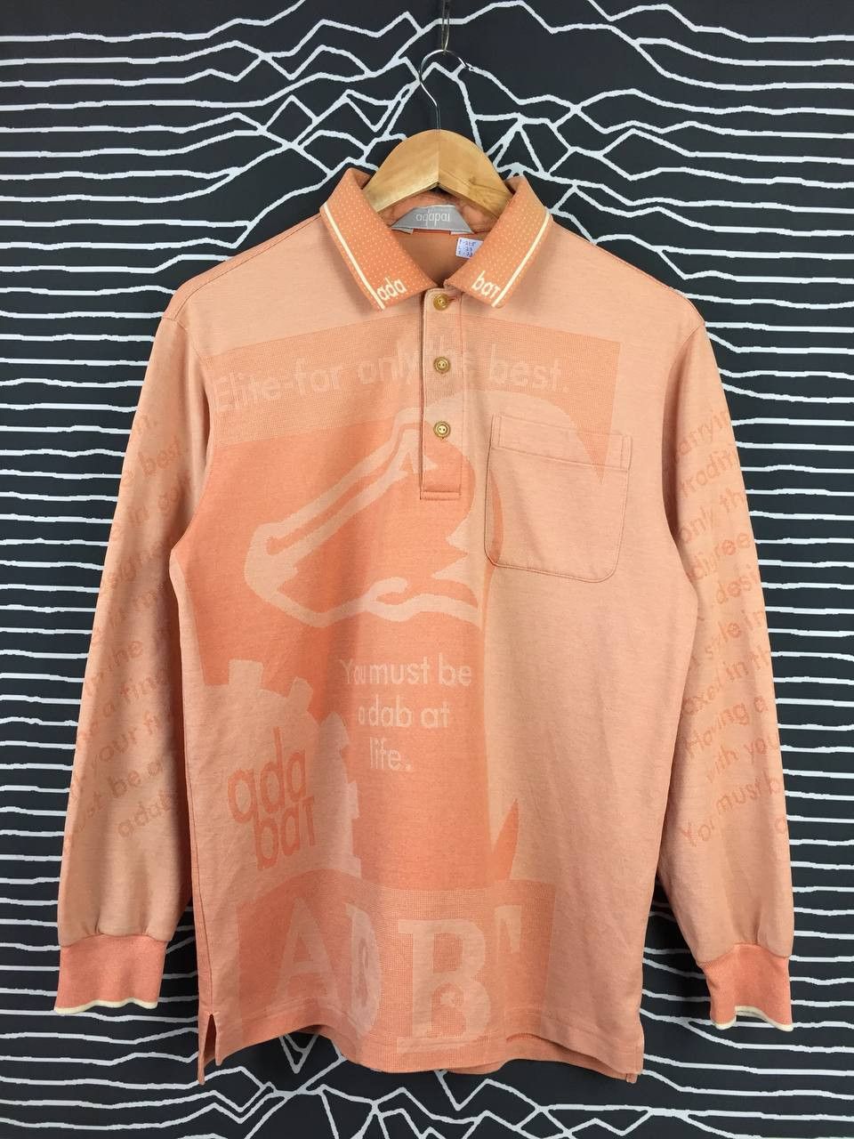 Other Vtg Adabat Japanese Brand Luxury Fashion Longsleeve Polo Tee Size US L / EU 52-54 / 3 - 2 Thumbnail