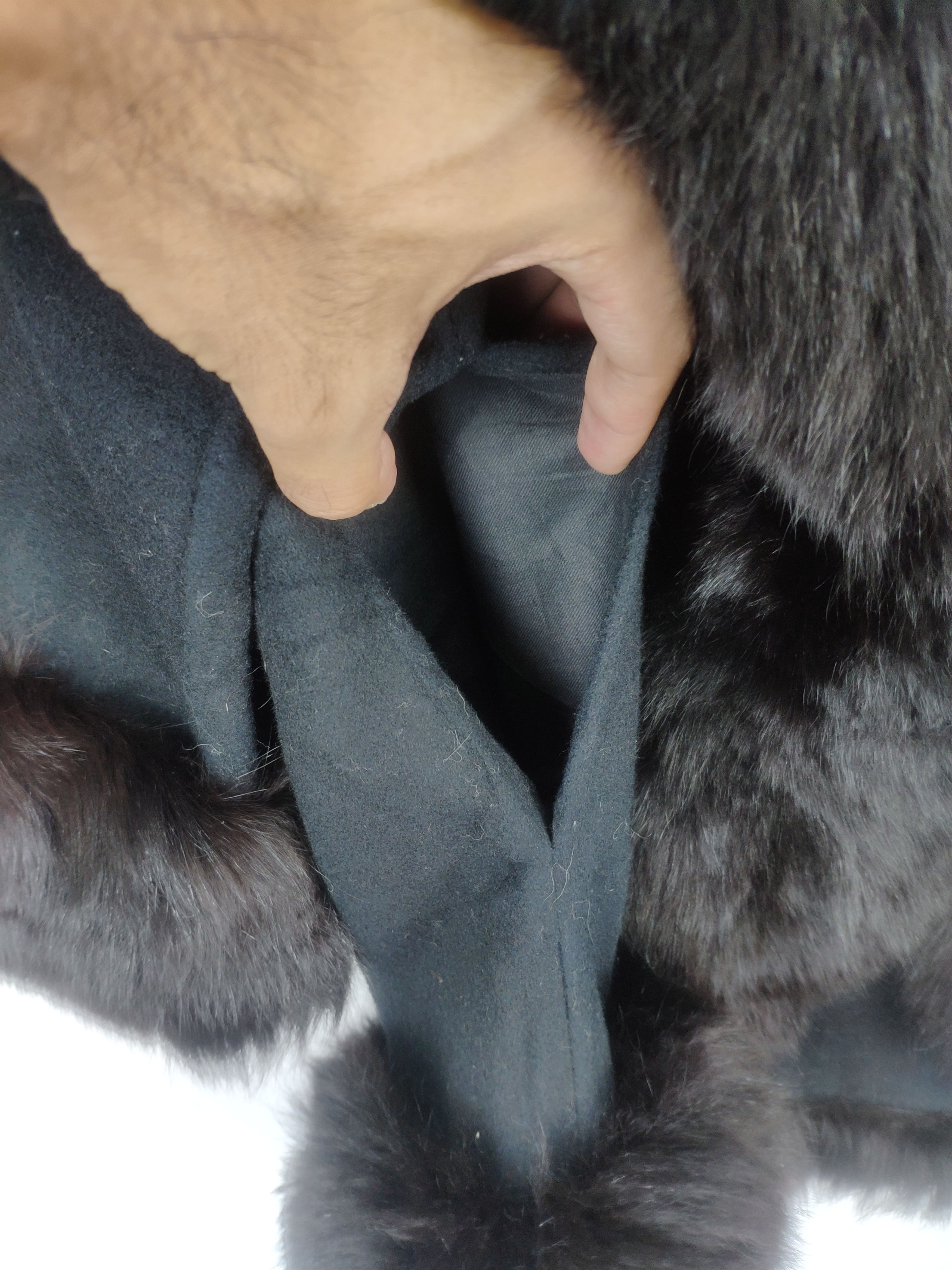 Designer × Japanese Brand OFFER 💥 Vintage Wool Faux Fur Cardigan Black Size L / US 10 / IT 46 - 11 Thumbnail