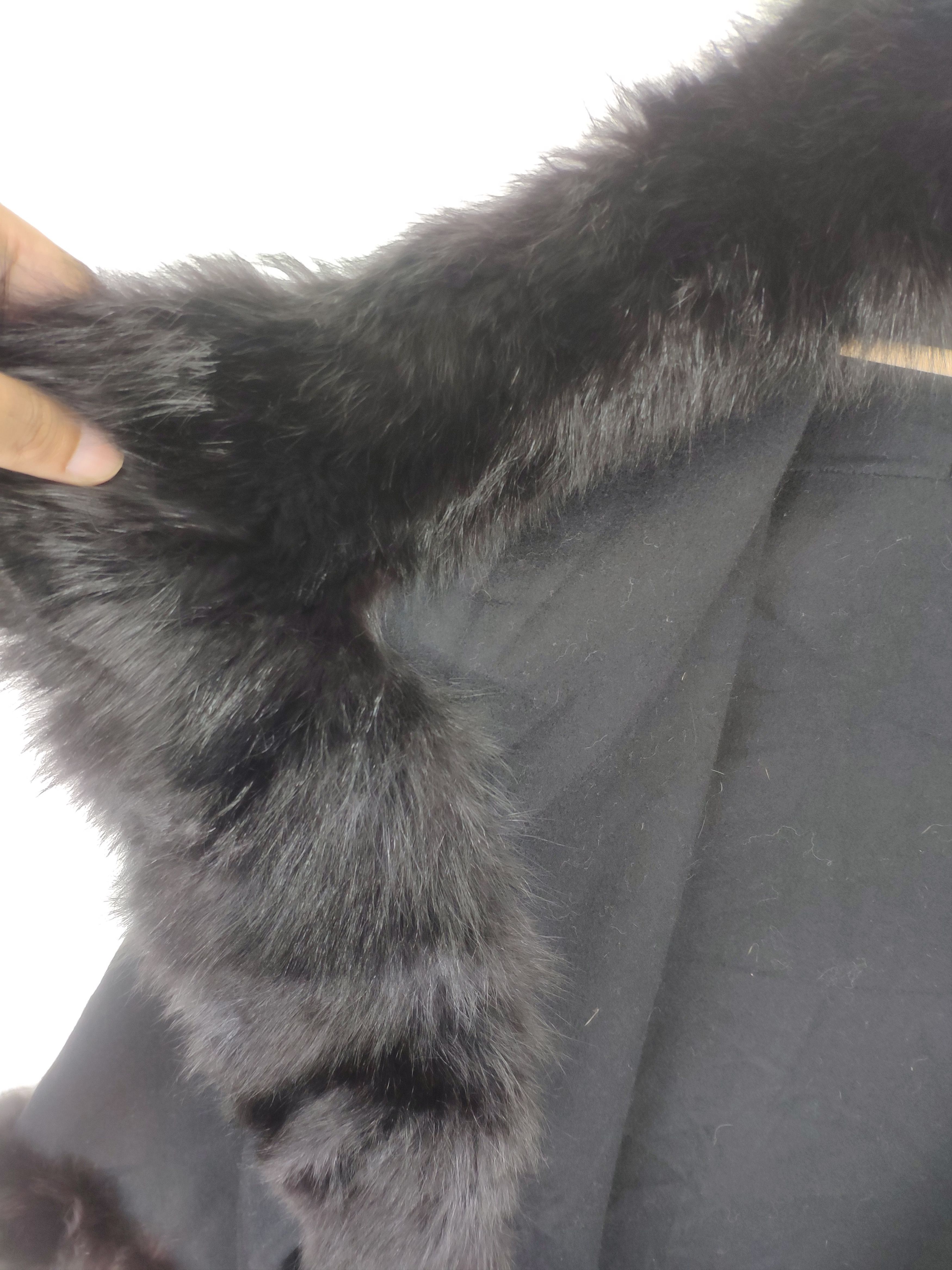 Designer × Japanese Brand OFFER 💥 Vintage Wool Faux Fur Cardigan Black Size L / US 10 / IT 46 - 8 Thumbnail