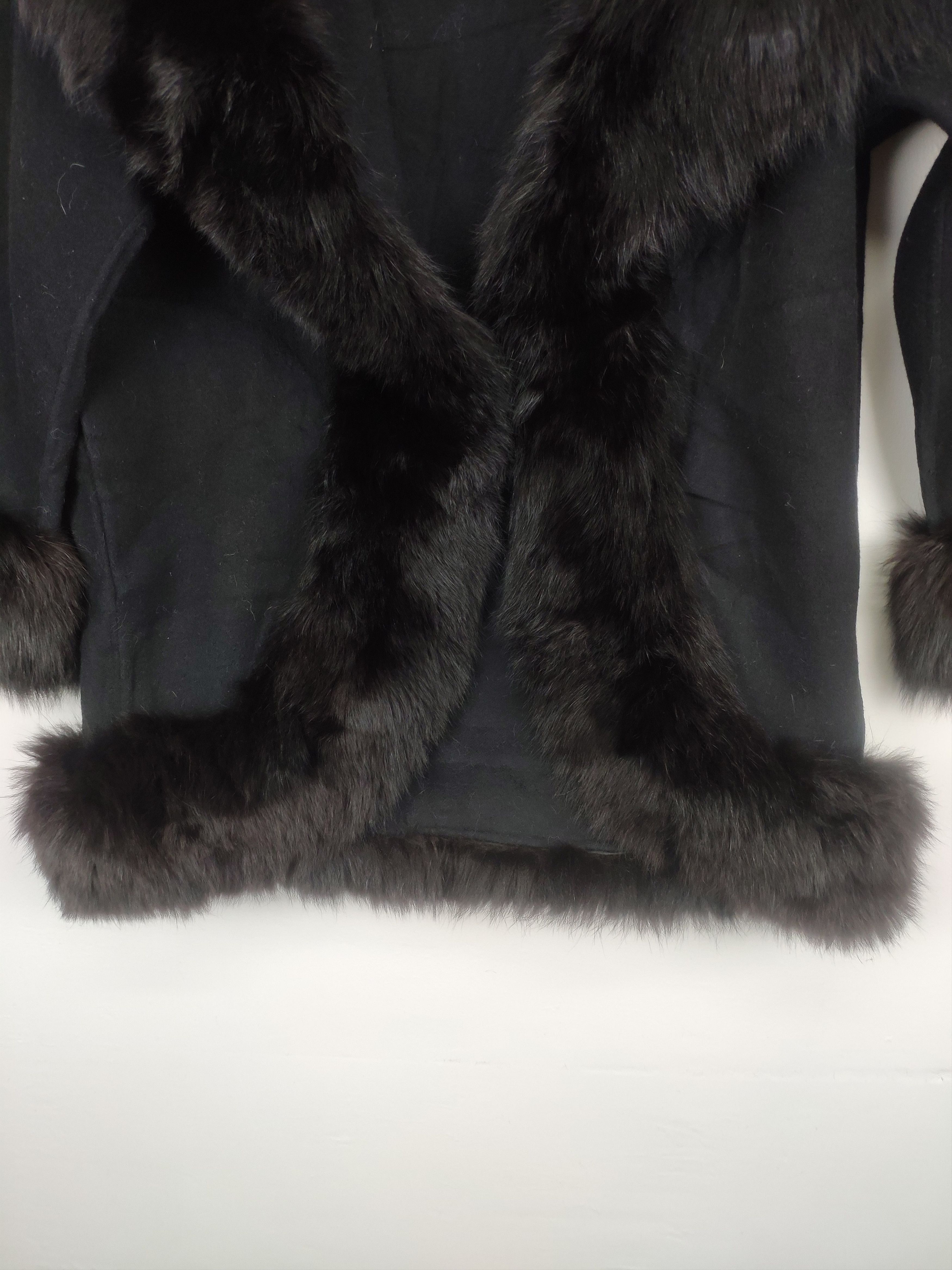 Designer × Japanese Brand OFFER 💥 Vintage Wool Faux Fur Cardigan Black Size L / US 10 / IT 46 - 6 Thumbnail