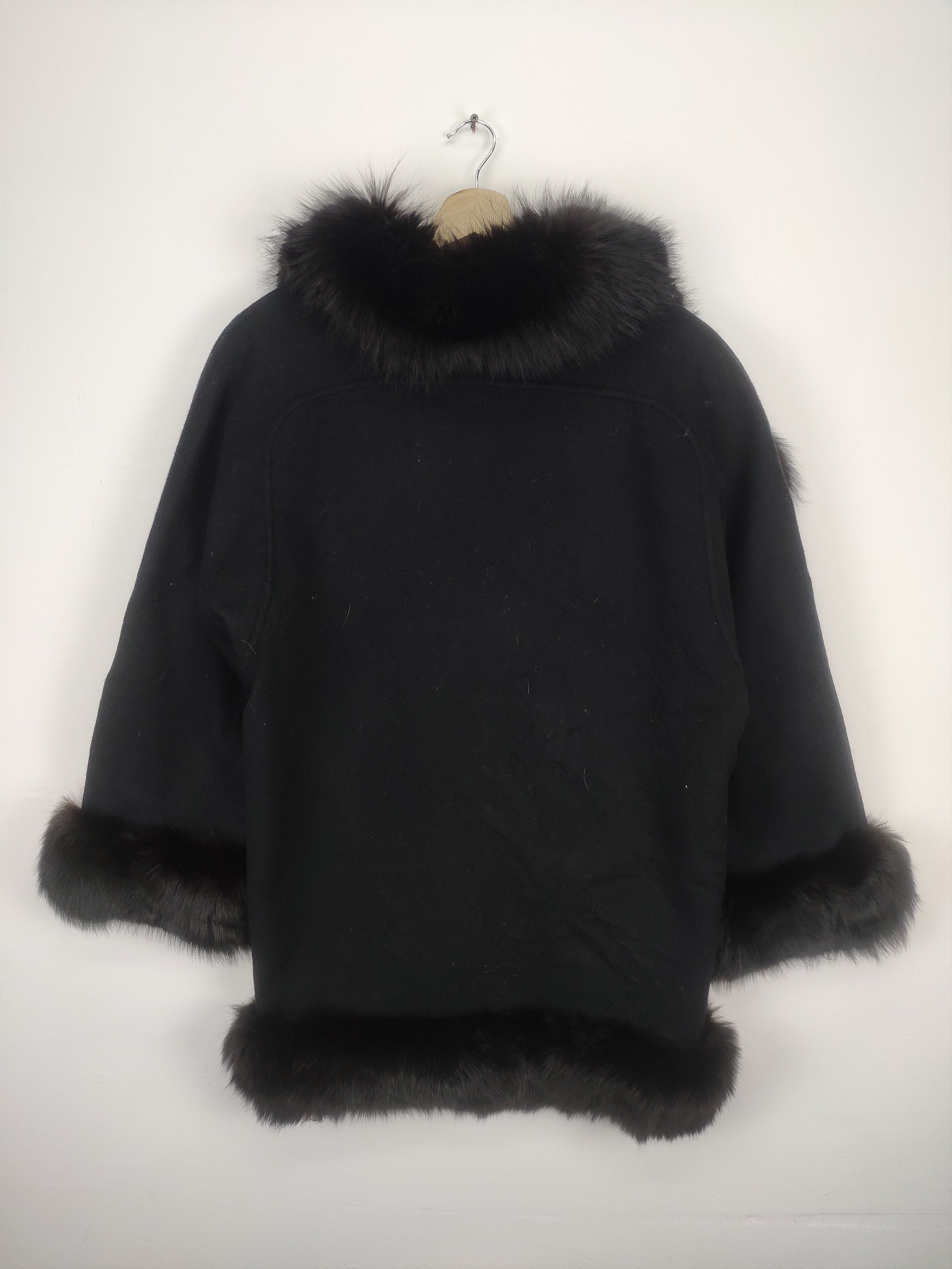 Designer × Japanese Brand OFFER 💥 Vintage Wool Faux Fur Cardigan Black Size L / US 10 / IT 46 - 16 Thumbnail