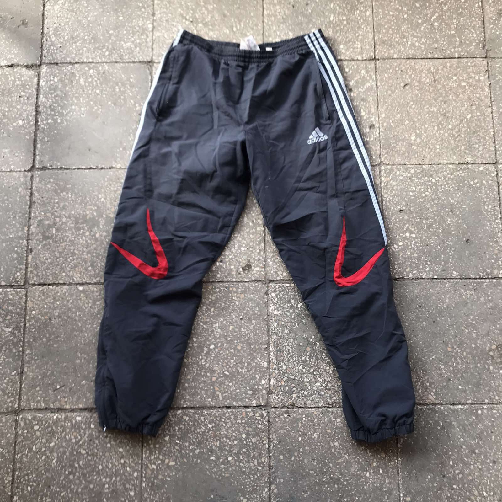 Adidas Vintage Adidas Sweatpants Y2K Drill Nylon Mans Pants Size US 41 - 1 Thumbnail