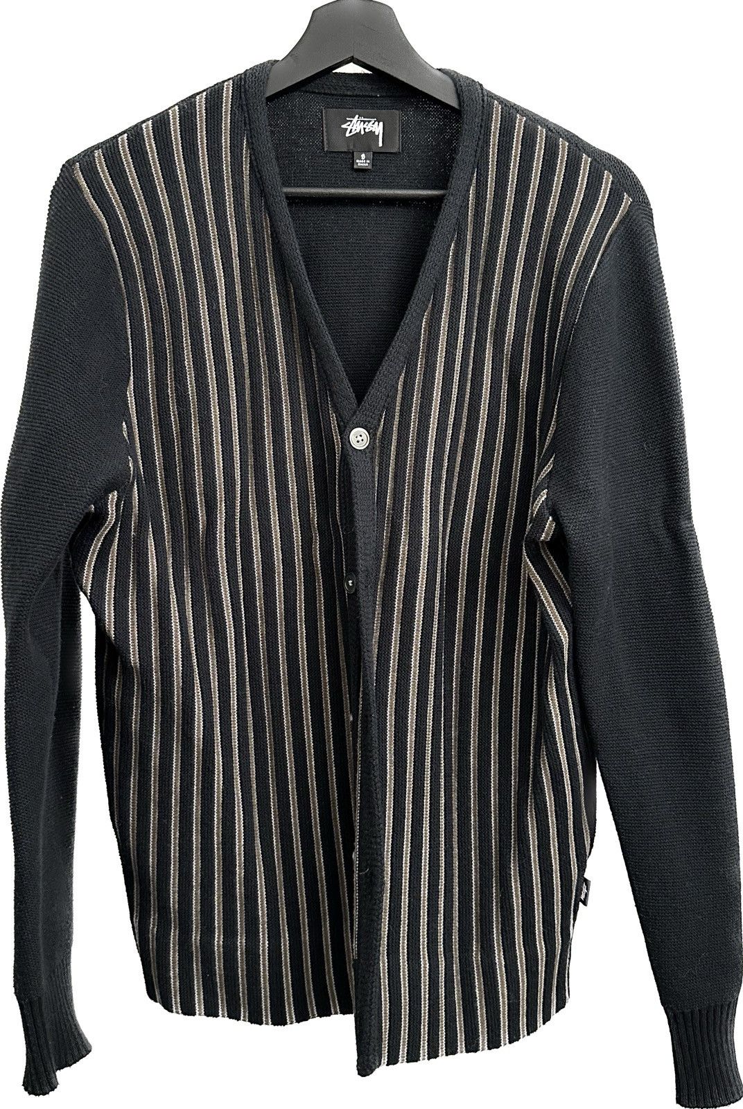 トップス Stussy Stripe Cardigan M Sweaters Stüssy Horizontal Stripe Cardigan Brown | Footshop