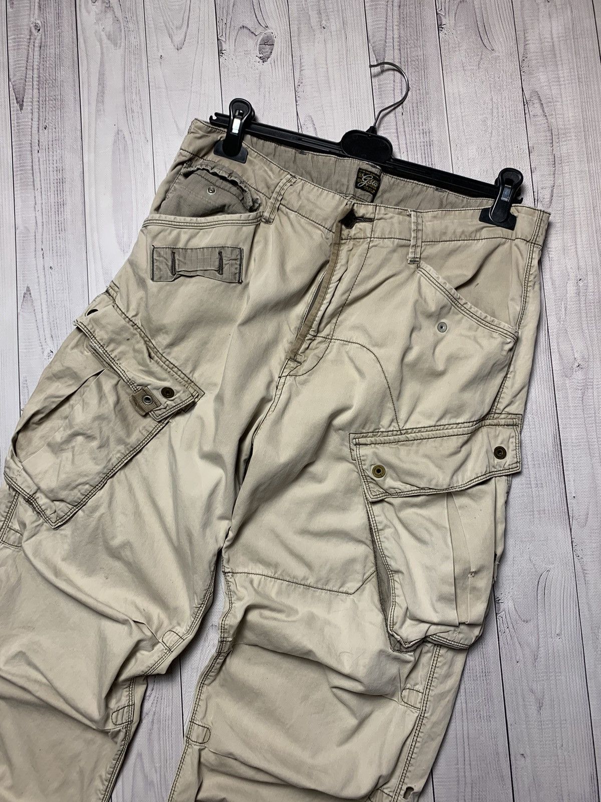 G-Star × Vintage Vintage G Star Raw cargo pants multi pocket distressed Y2K Size US 33 - 3 Thumbnail