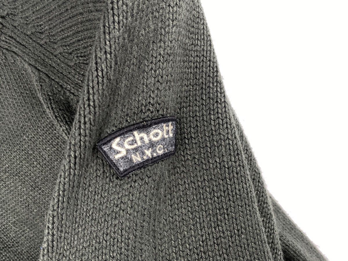 Schott × Vintage vintage SCHOTT NYC Sweater retro sweat 90s 80s streetwear Size US L / EU 52-54 / 3 - 3 Thumbnail