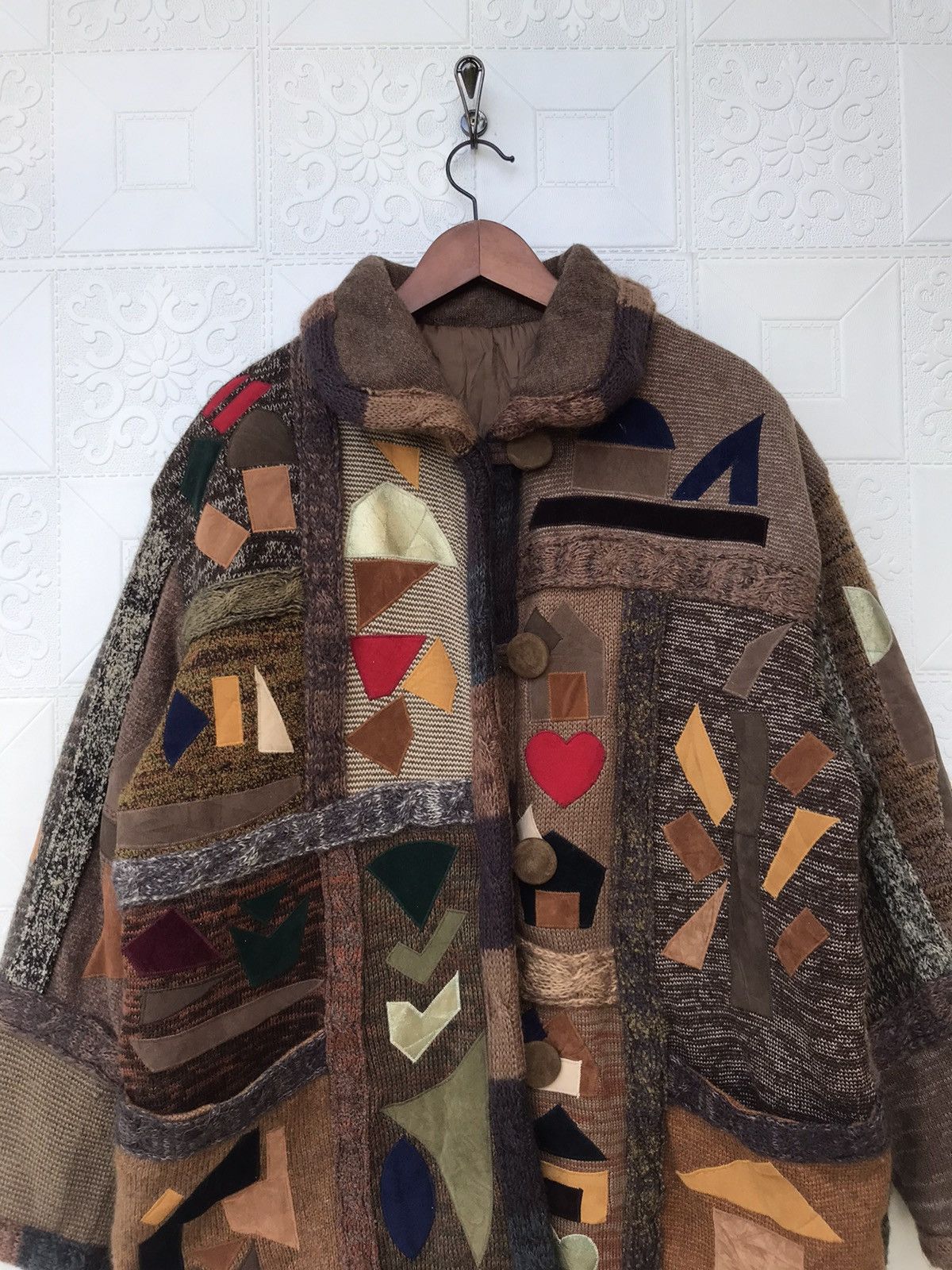 Handmade Vintage Patchwork Jacket Kapital Inspired Folk Art Jacket Size US L / EU 52-54 / 3 - 7 Thumbnail