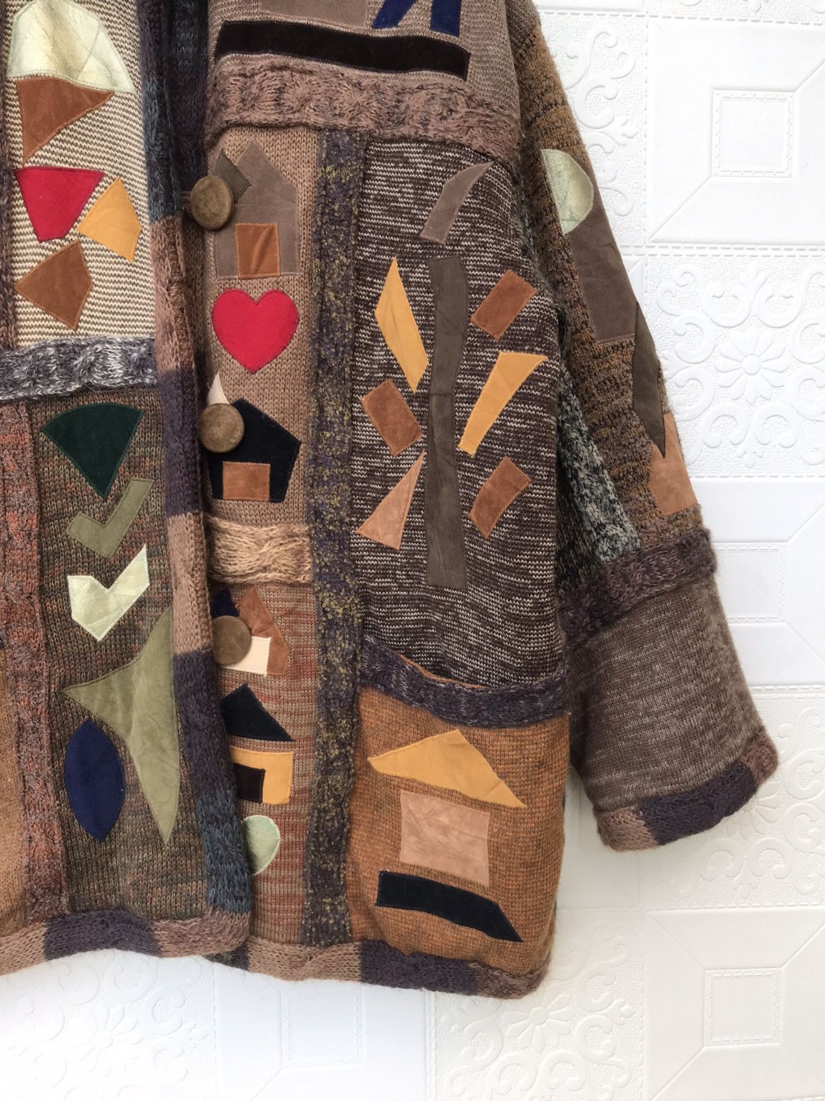 Handmade Vintage Patchwork Jacket Kapital Inspired Folk Art Jacket Size US L / EU 52-54 / 3 - 21 Thumbnail