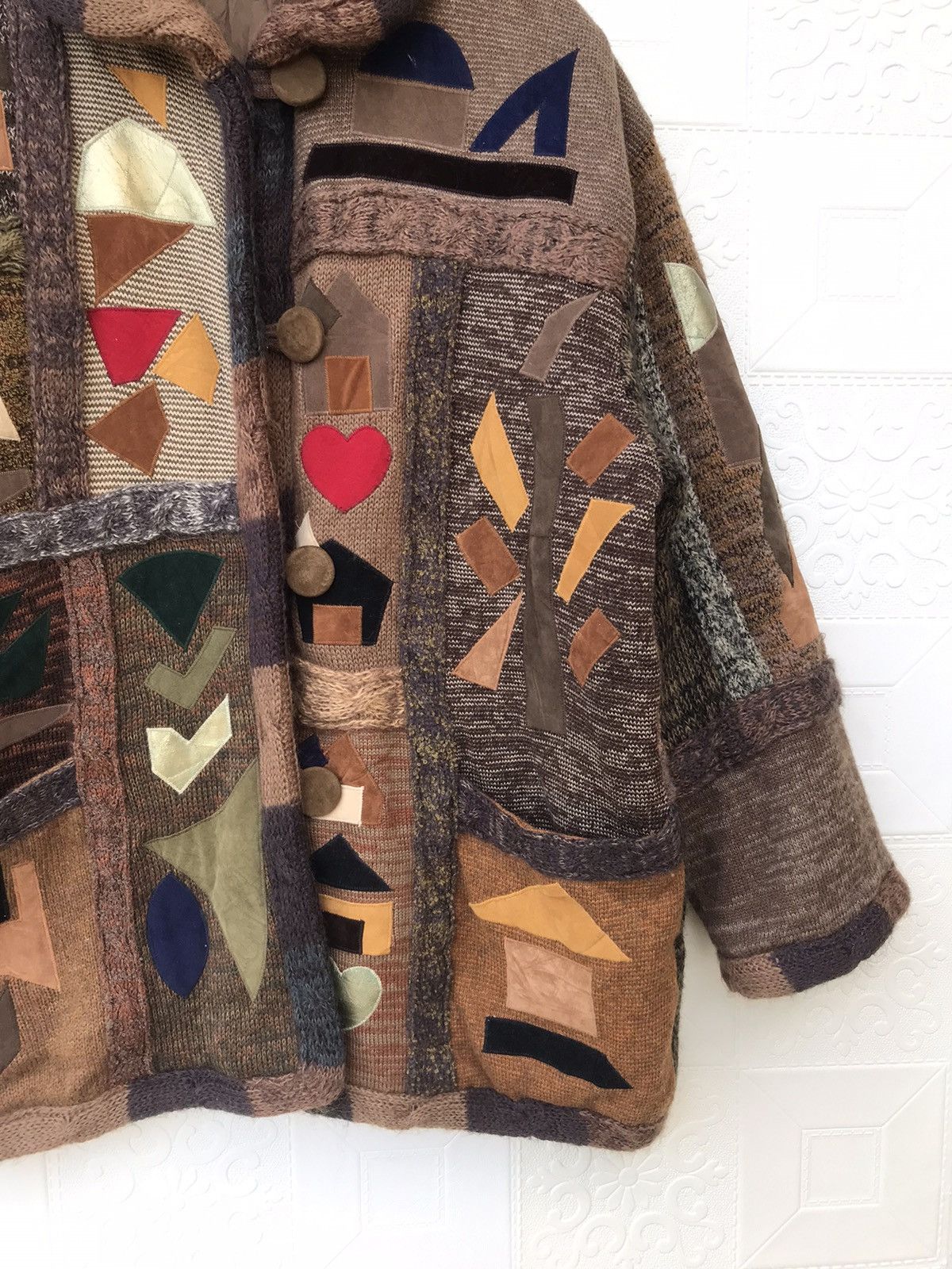 Handmade Vintage Patchwork Jacket Kapital Inspired Folk Art Jacket Size US L / EU 52-54 / 3 - 5 Thumbnail