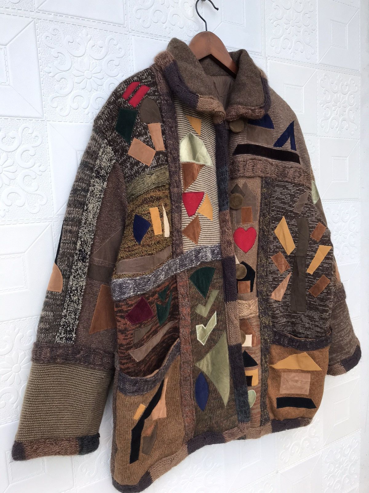 Handmade Vintage Patchwork Jacket Kapital Inspired Folk Art Jacket Size US L / EU 52-54 / 3 - 18 Thumbnail