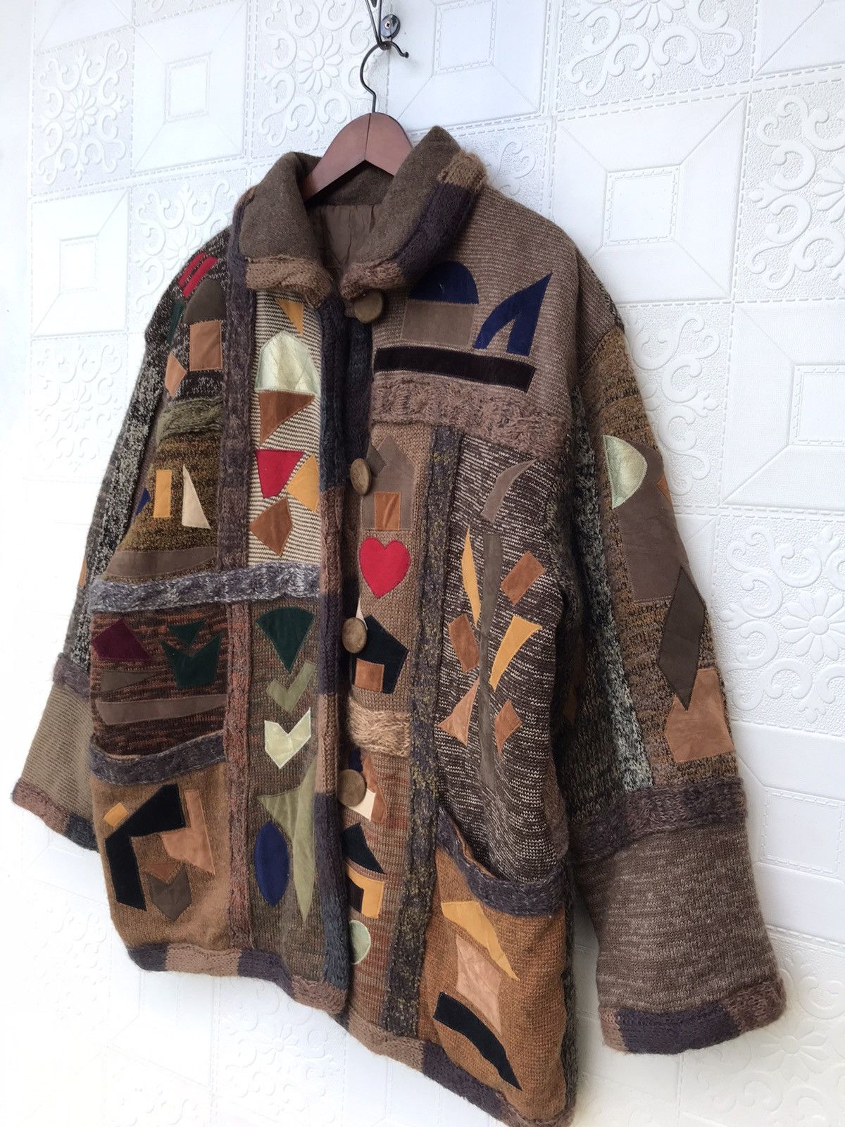 Handmade Vintage Patchwork Jacket Kapital Inspired Folk Art Jacket Size US L / EU 52-54 / 3 - 19 Thumbnail
