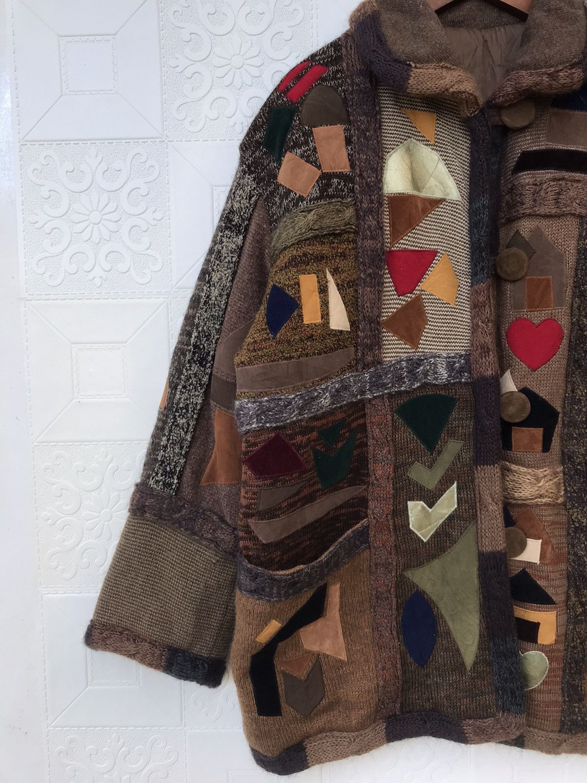 Handmade Vintage Patchwork Jacket Kapital Inspired Folk Art Jacket Size US L / EU 52-54 / 3 - 4 Thumbnail