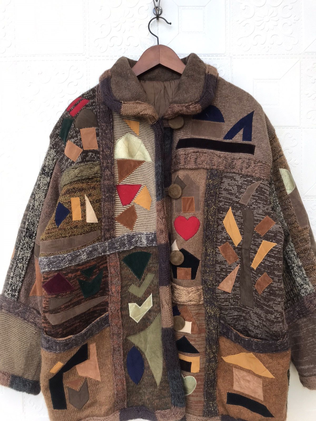 Handmade Vintage Patchwork Jacket Kapital Inspired Folk Art Jacket Size US L / EU 52-54 / 3 - 6 Thumbnail