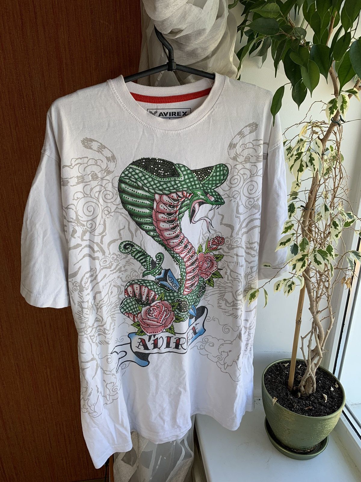 Affliction × Vintage Rare Avirex Y2K Affliction Style Shine Snake Tee Size US L / EU 52-54 / 3 - 2 Thumbnail