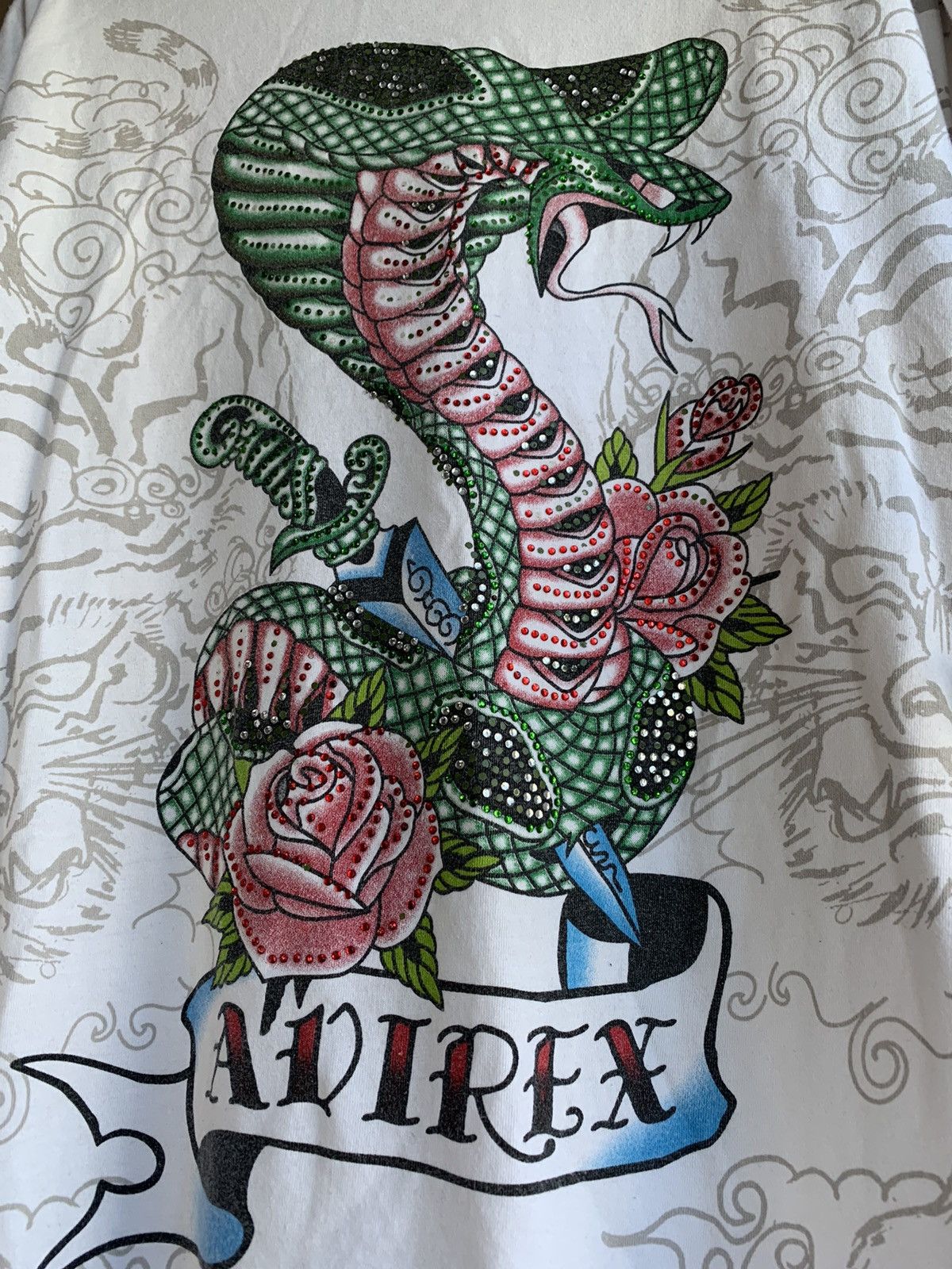 Affliction × Vintage Rare Avirex Y2K Affliction Style Shine Snake Tee Size US L / EU 52-54 / 3 - 3 Thumbnail