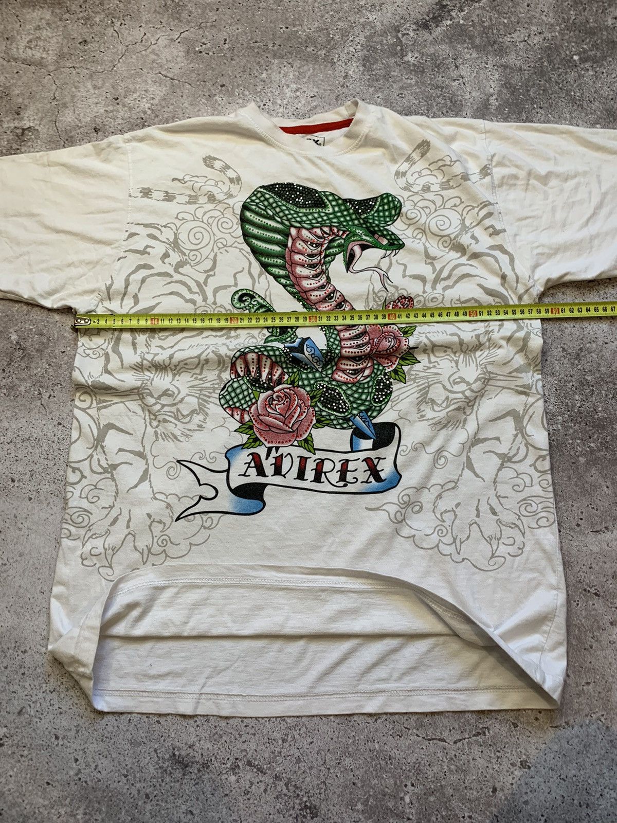 Affliction × Vintage Rare Avirex Y2K Affliction Style Shine Snake Tee Size US L / EU 52-54 / 3 - 14 Thumbnail