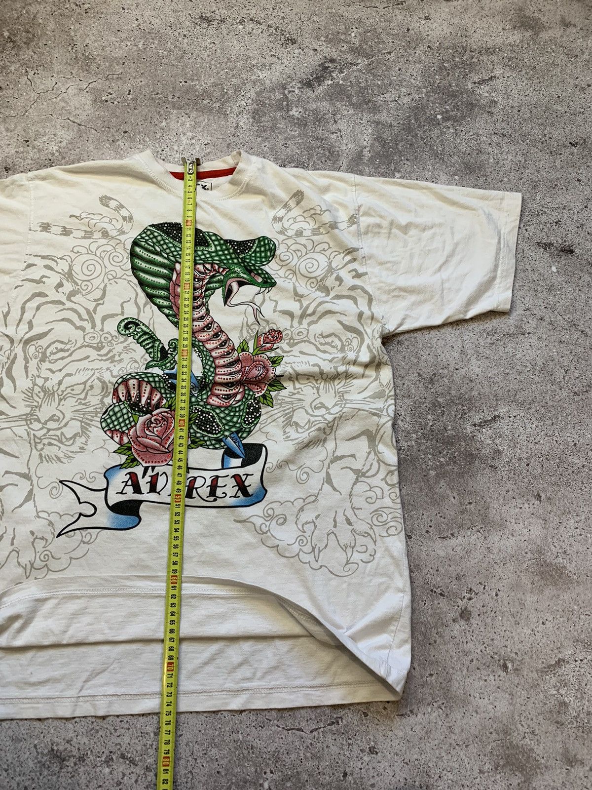 Affliction × Vintage Rare Avirex Y2K Affliction Style Shine Snake Tee Size US L / EU 52-54 / 3 - 15 Thumbnail