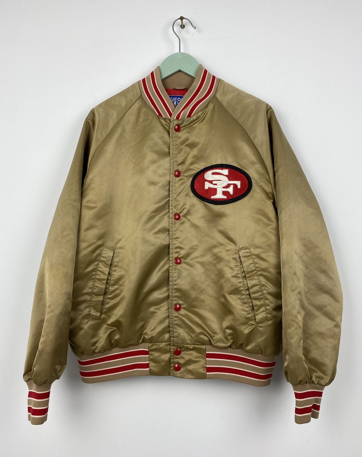 NFL San Francisco 49ERS Forty Niners Satin Jacket Lakers Buffalo Size US M / EU 48-50 / 2 - 3 Thumbnail