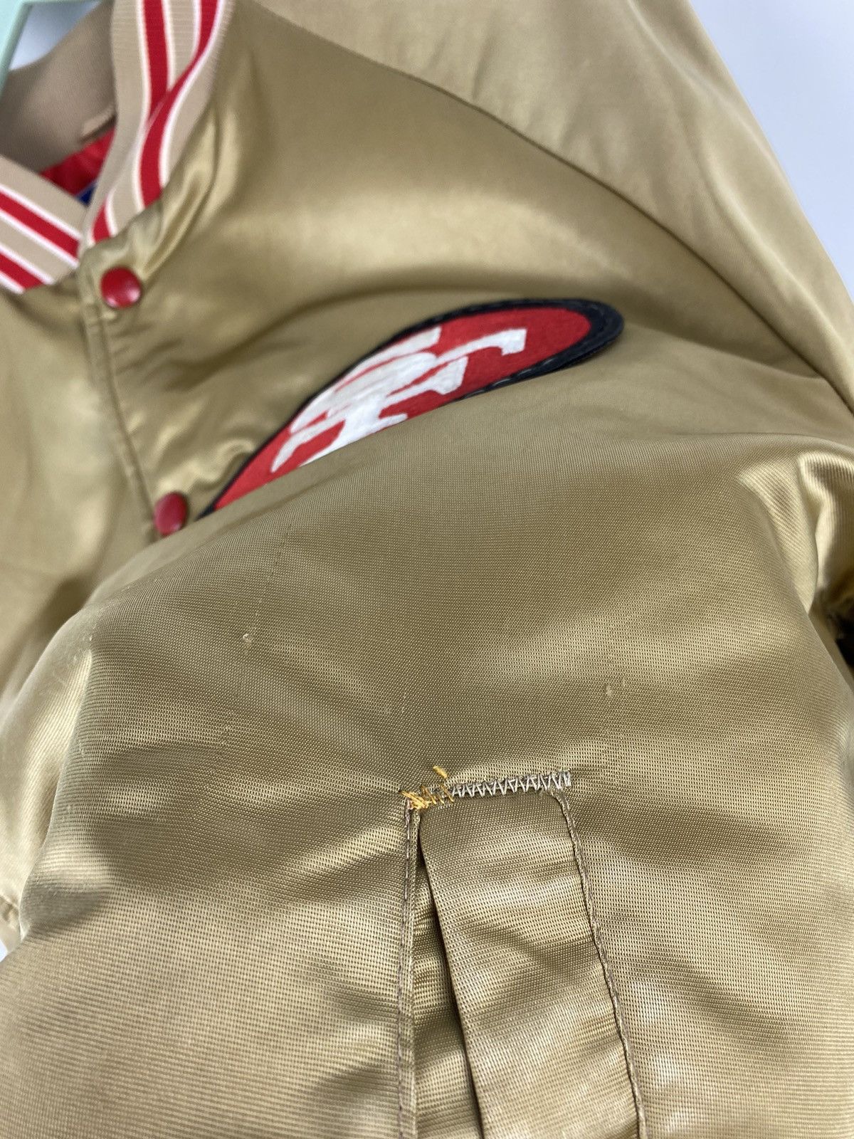 NFL San Francisco 49ERS Forty Niners Satin Jacket Lakers Buffalo Size US M / EU 48-50 / 2 - 11 Thumbnail