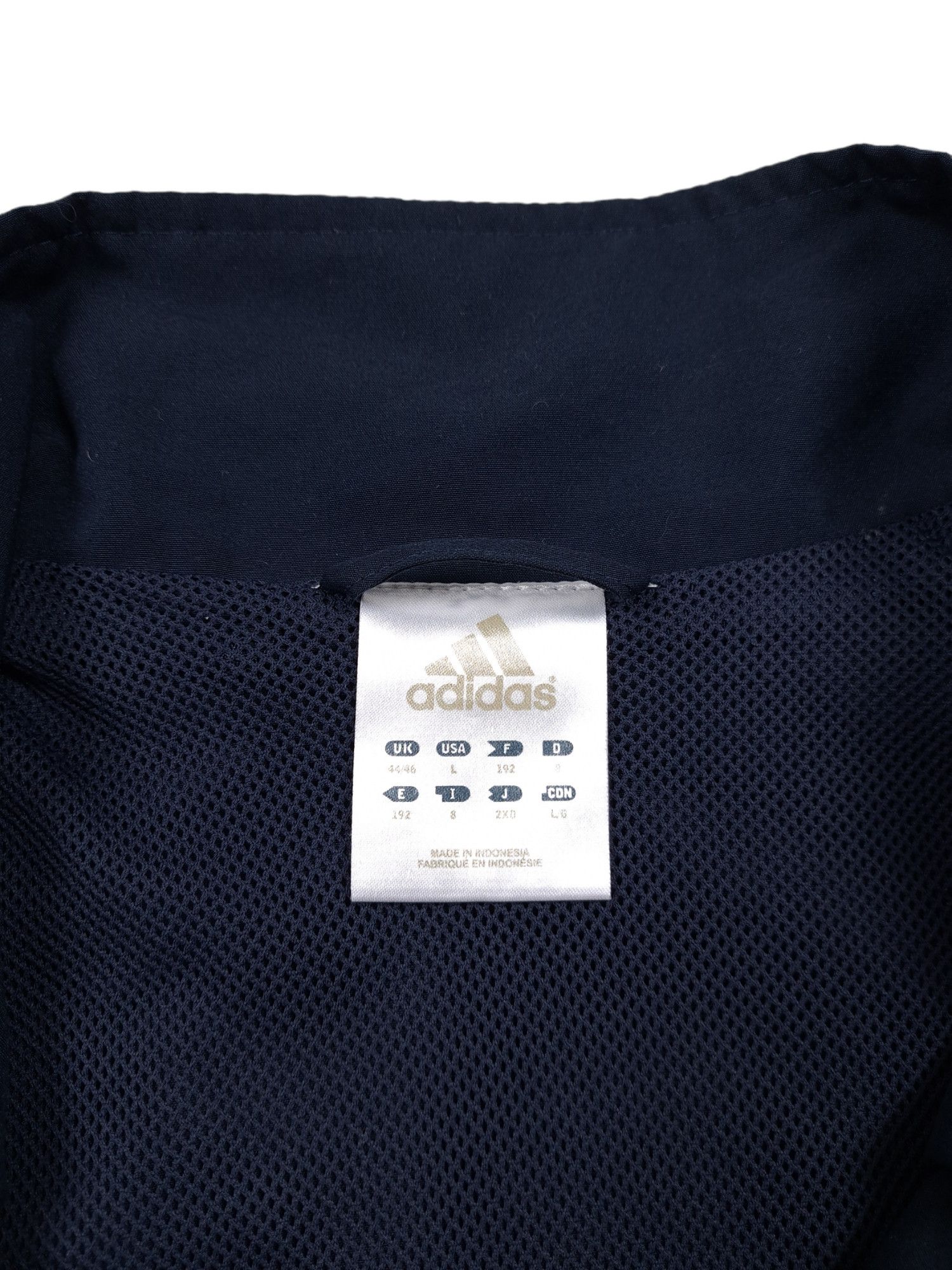 Adidas × Vintage 💎 Vintage Adidas Zip Up Three Stripe Light Jacket Navy Red Size US L / EU 52-54 / 3 - 5 Thumbnail