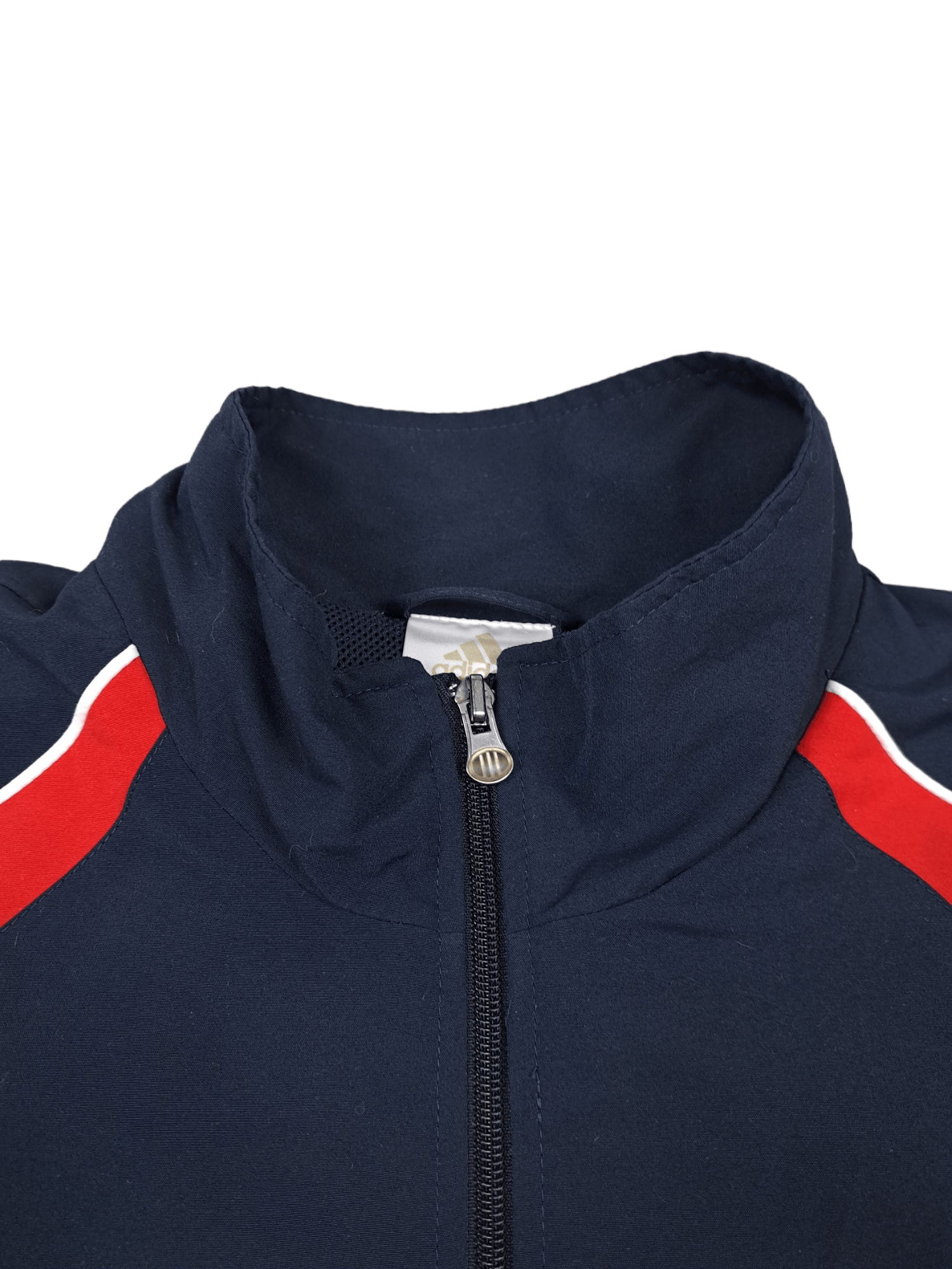 Adidas × Vintage 💎 Vintage Adidas Zip Up Three Stripe Light Jacket Navy Red Size US L / EU 52-54 / 3 - 4 Thumbnail