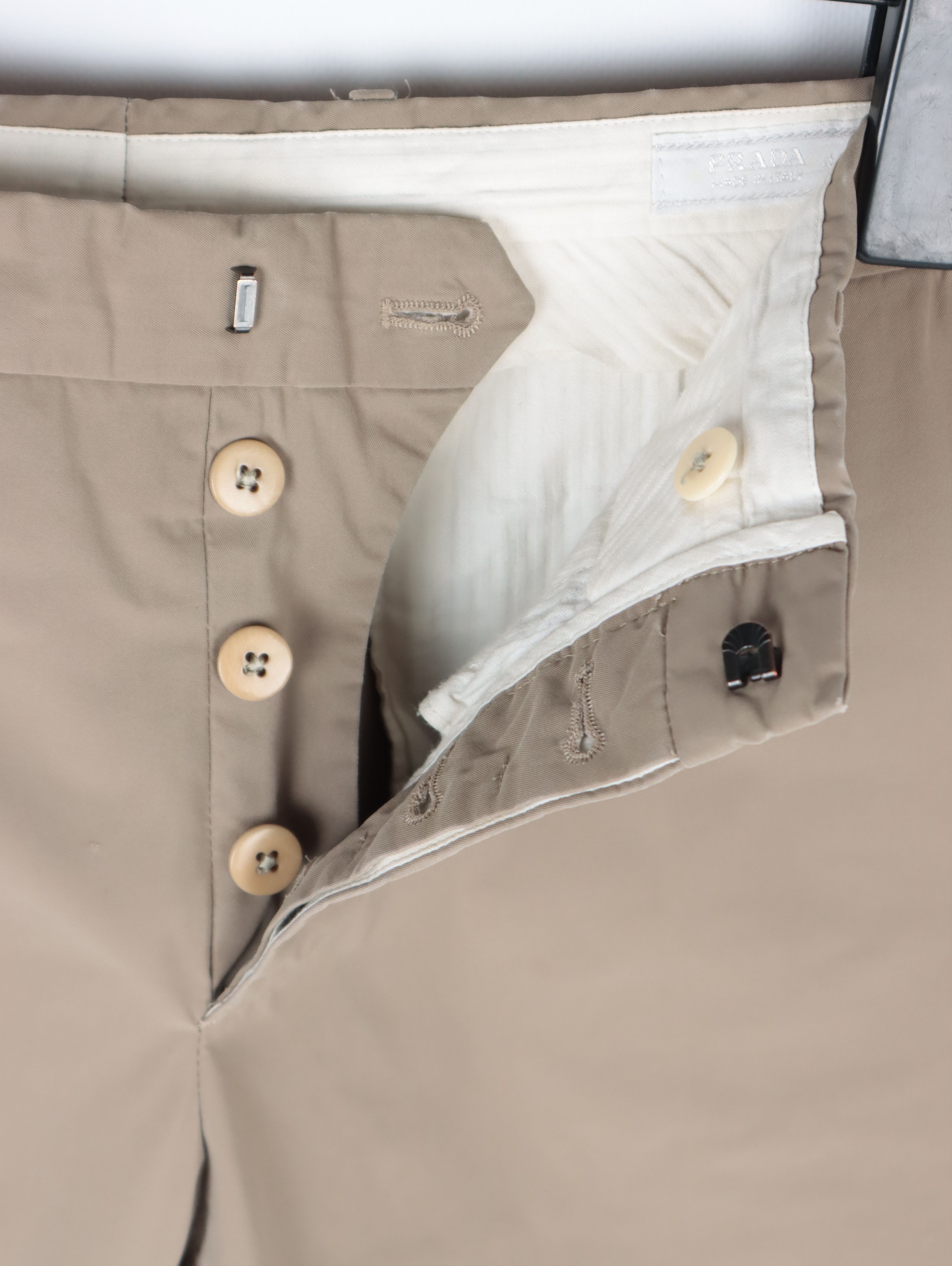 Prada Technical Nylon Beige Pants