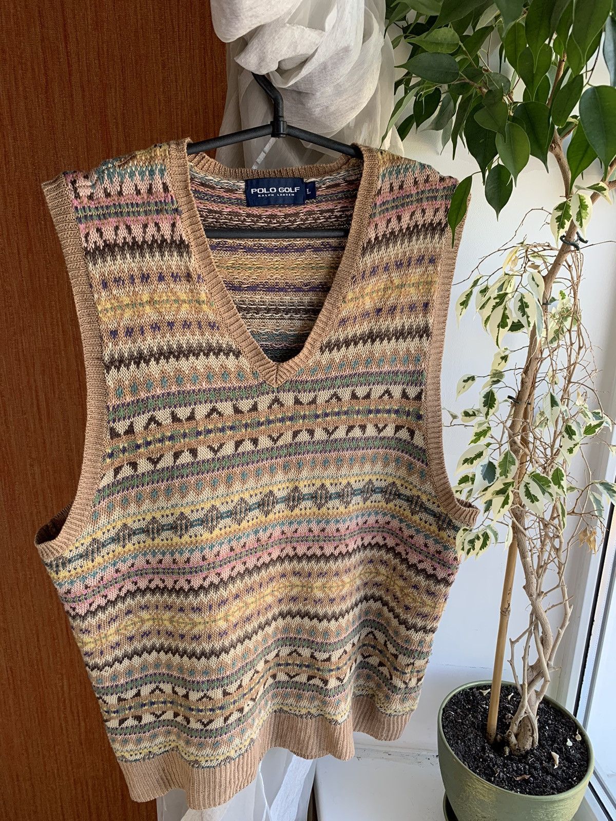 Vintage 90s Multicolor Knitted Vest Polo Ralph Lauren