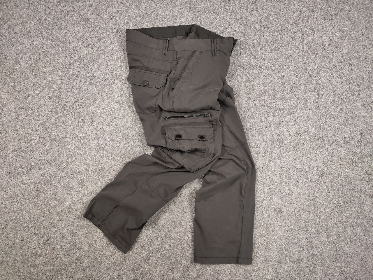 Japanese Brand Vintage 90's Japanese Baggy Multi Pocket Cargo Dark Pants Size US 34 / EU 50 - 17 Thumbnail