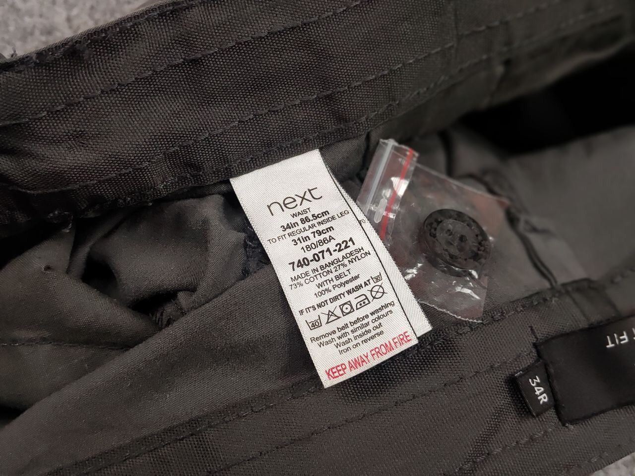 Japanese Brand Vintage 90's Japanese Baggy Multi Pocket Cargo Dark Pants Size US 34 / EU 50 - 20 Thumbnail