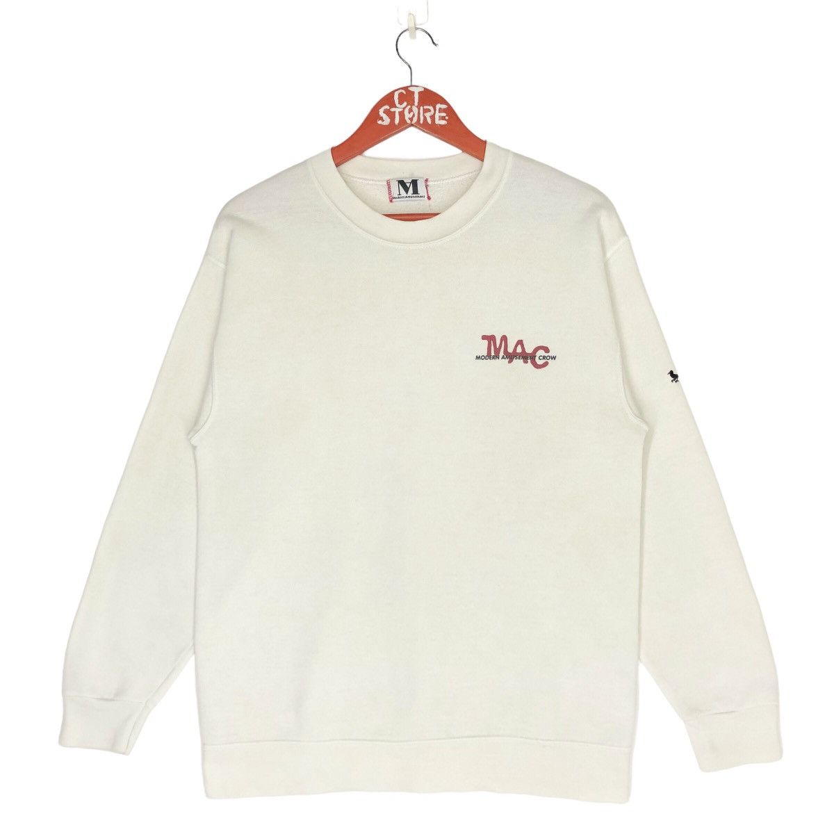 Vintage modern Amusement Crow Sweatshirts Crew Neck