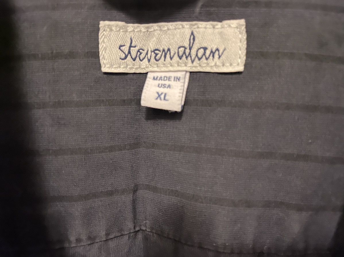Steven Alan Steven Alan long sleeve button down, XL, navy w/ stripe Size US XL / EU 56 / 4 - 3 Thumbnail