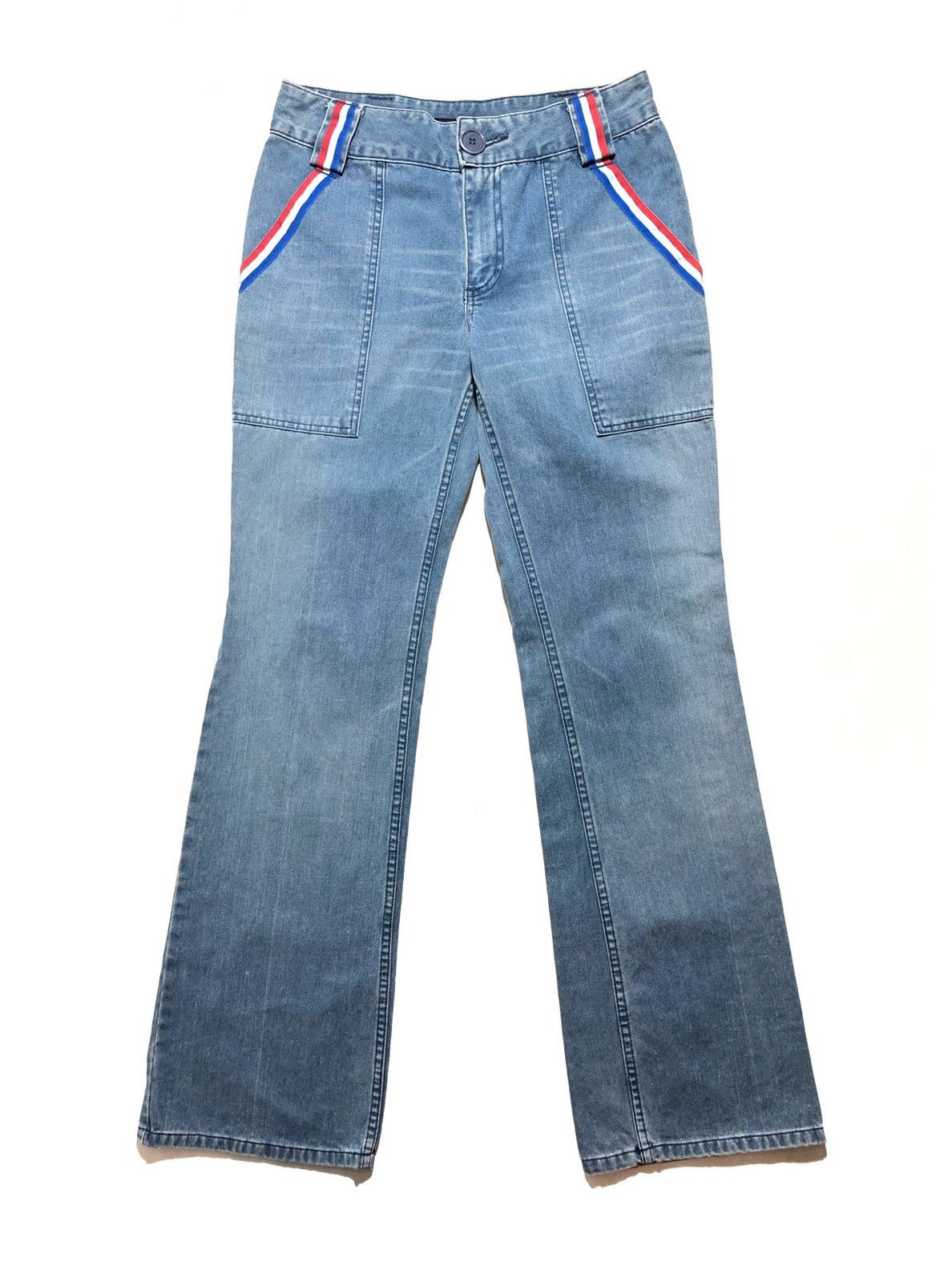 Marc Jacobs Marc Jacobs Flared Wide Blue Jeans Size 28" / US 6 / IT 42 - 1 Thumbnail