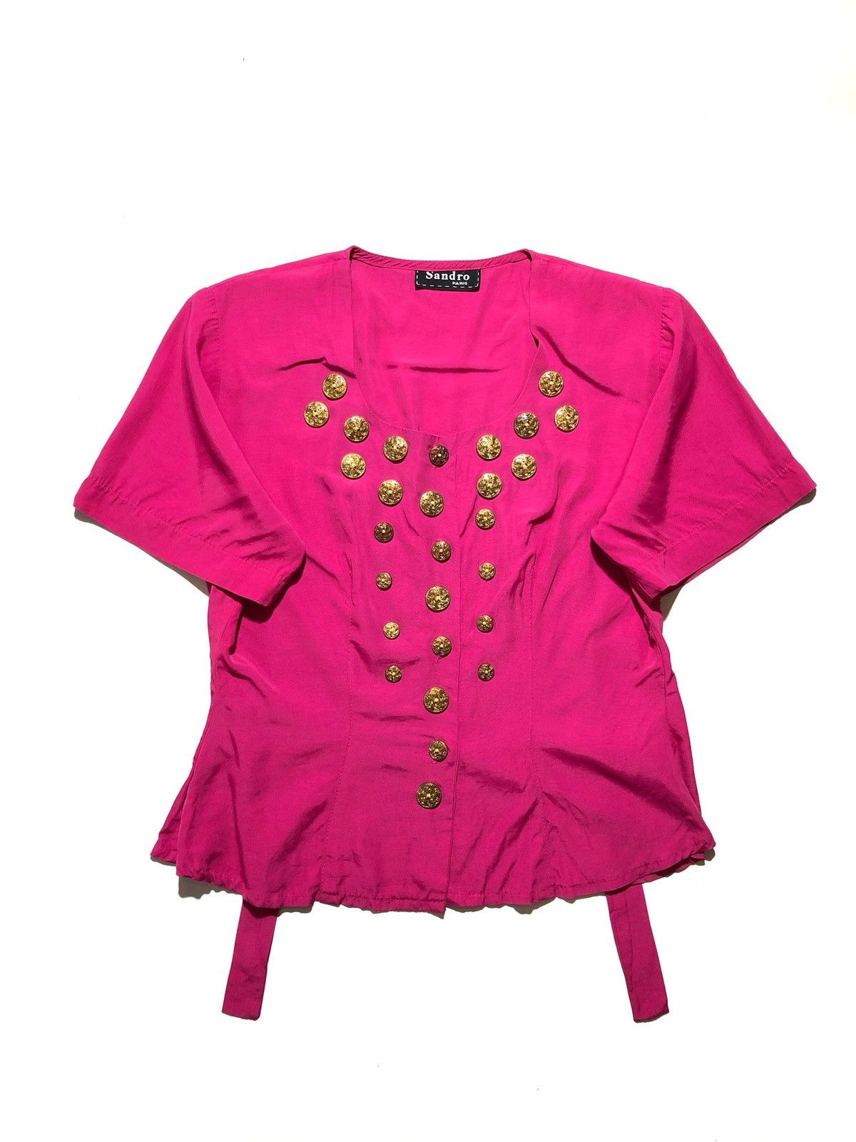 Sandro × Vintage Sandro Paris Vintage Blouse Size M / US 6-8 / IT 42-44 - 1 Thumbnail
