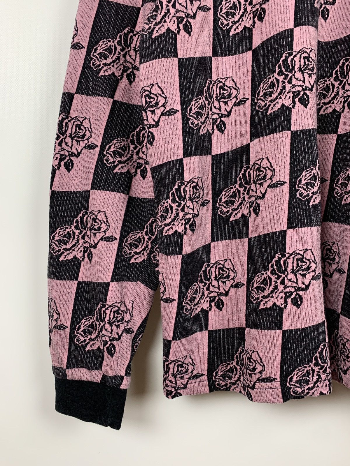 Stussy Vintage Stussy Rose Checkered Jacquard Long Sleeve Shirt Size US L / EU 52-54 / 3 - 7 Thumbnail