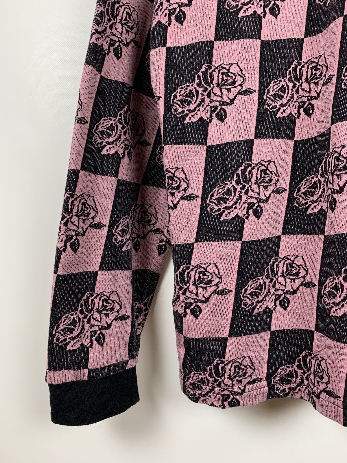 Stussy Vintage Stussy Rose Checkered Jacquard Long Sleeve Shirt Size US L / EU 52-54 / 3 - 13 Thumbnail