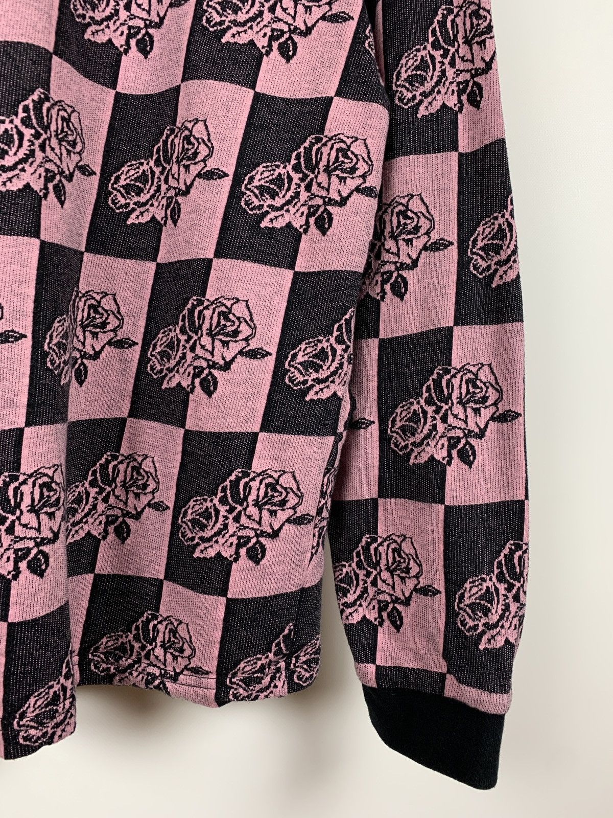 Stussy Vintage Stussy Rose Checkered Jacquard Long Sleeve Shirt Size US L / EU 52-54 / 3 - 14 Thumbnail