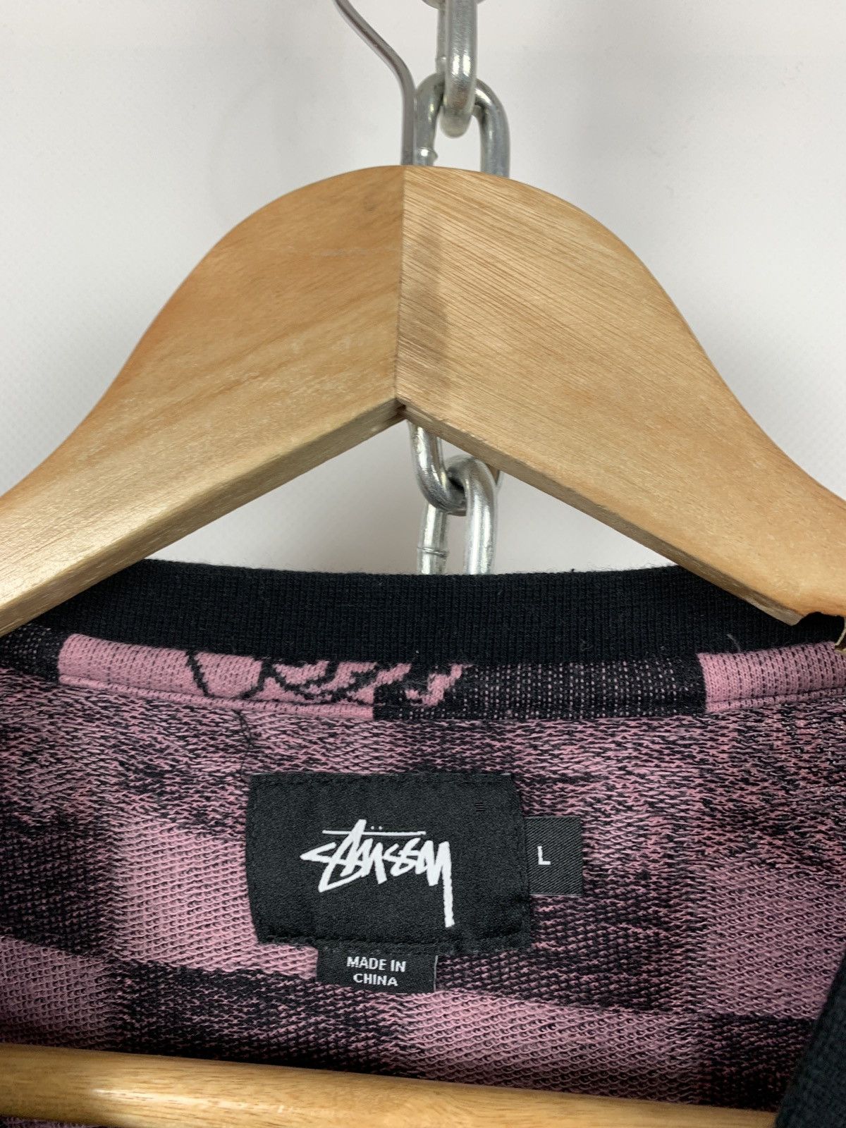 Stussy Vintage Stussy Rose Checkered Jacquard Long Sleeve Shirt Size US L / EU 52-54 / 3 - 15 Thumbnail