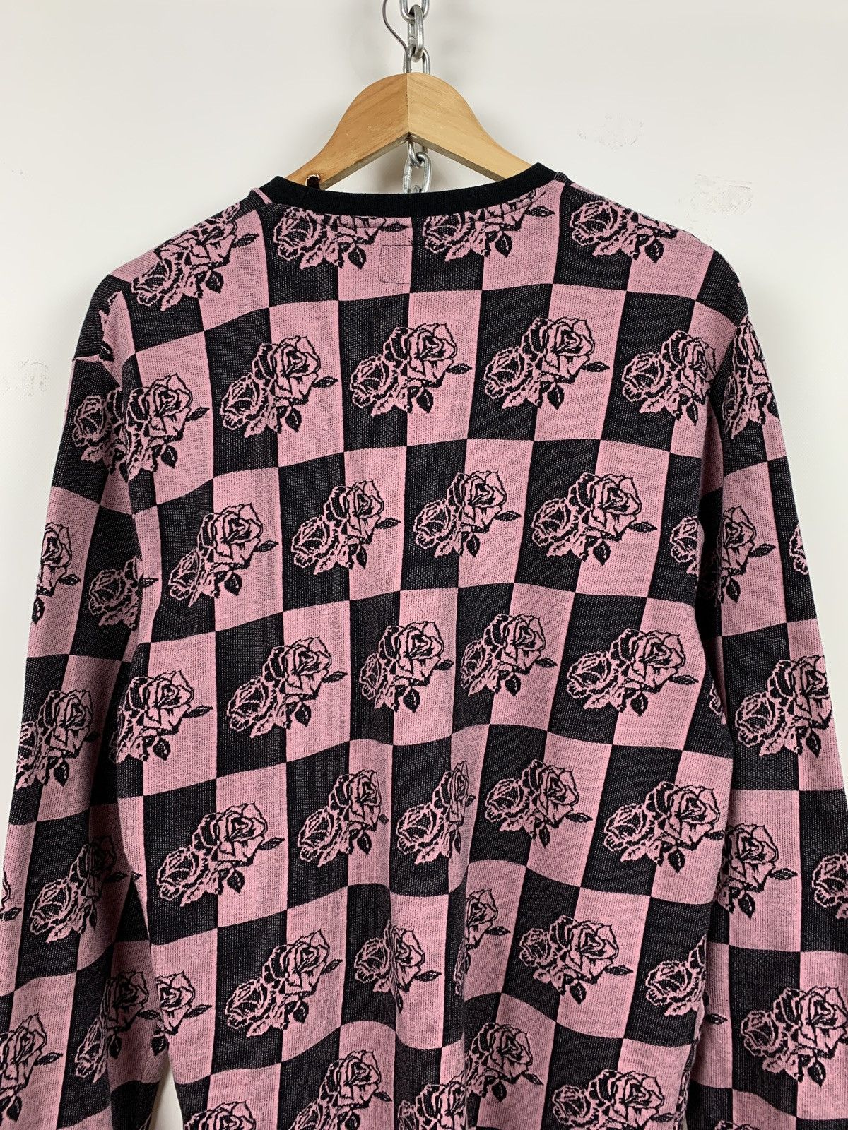 Stussy Vintage Stussy Rose Checkered Jacquard Long Sleeve Shirt Size US L / EU 52-54 / 3 - 9 Thumbnail