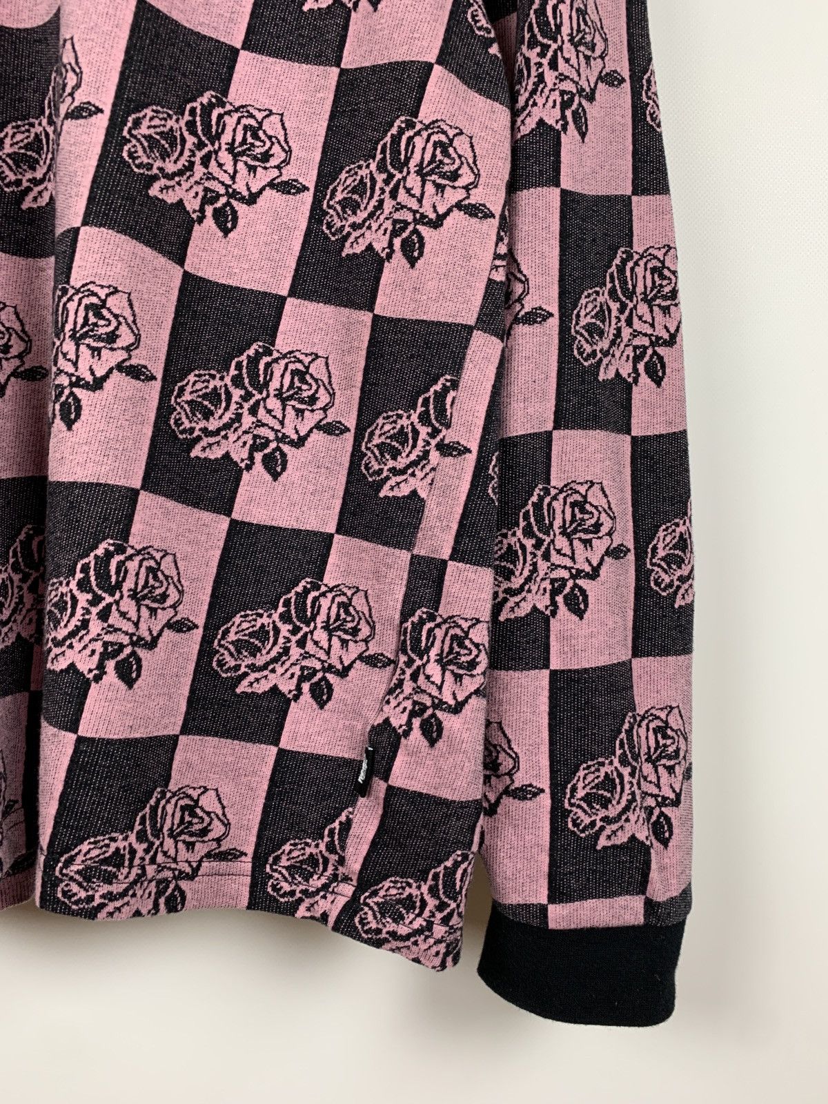 Stussy Vintage Stussy Rose Checkered Jacquard Long Sleeve Shirt Size US L / EU 52-54 / 3 - 8 Thumbnail
