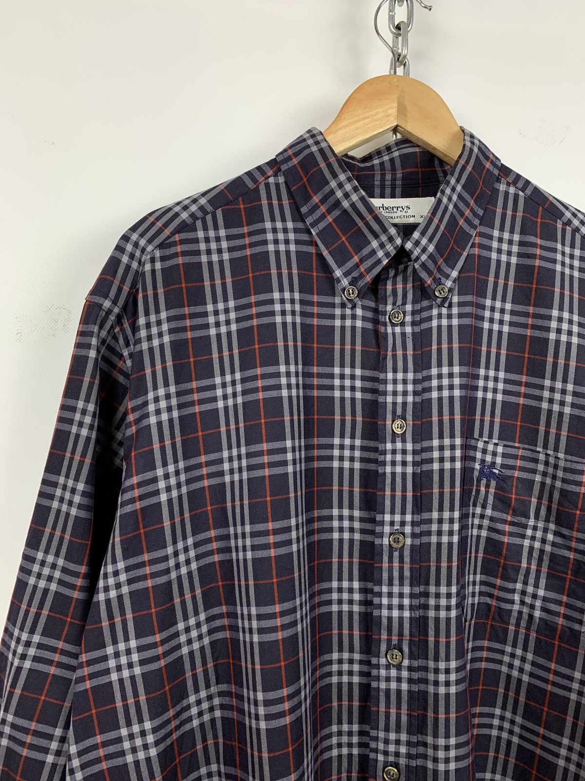 Burberry Vintage Burberrys Nova Check Long Sleeve Button Up Shirt Size US XL / EU 56 / 4 - 5 Thumbnail