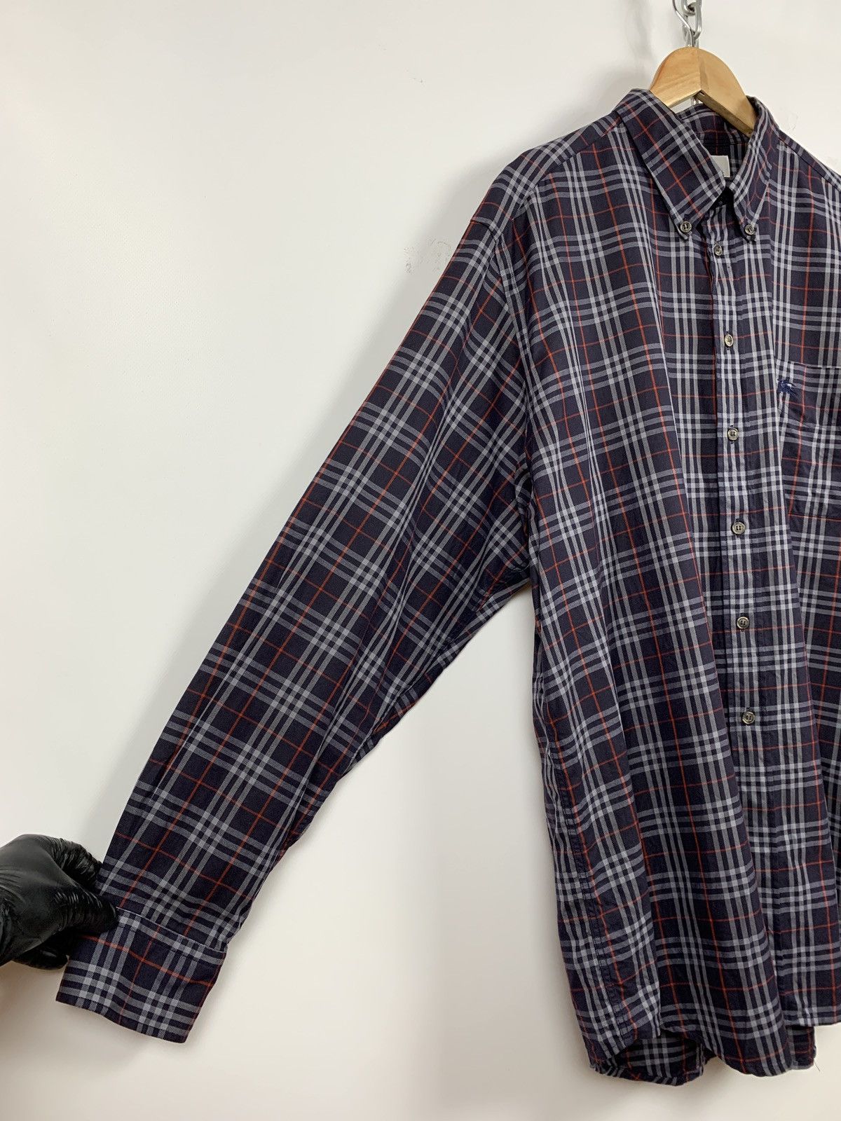 Burberry Vintage Burberrys Nova Check Long Sleeve Button Up Shirt Size US XL / EU 56 / 4 - 8 Thumbnail