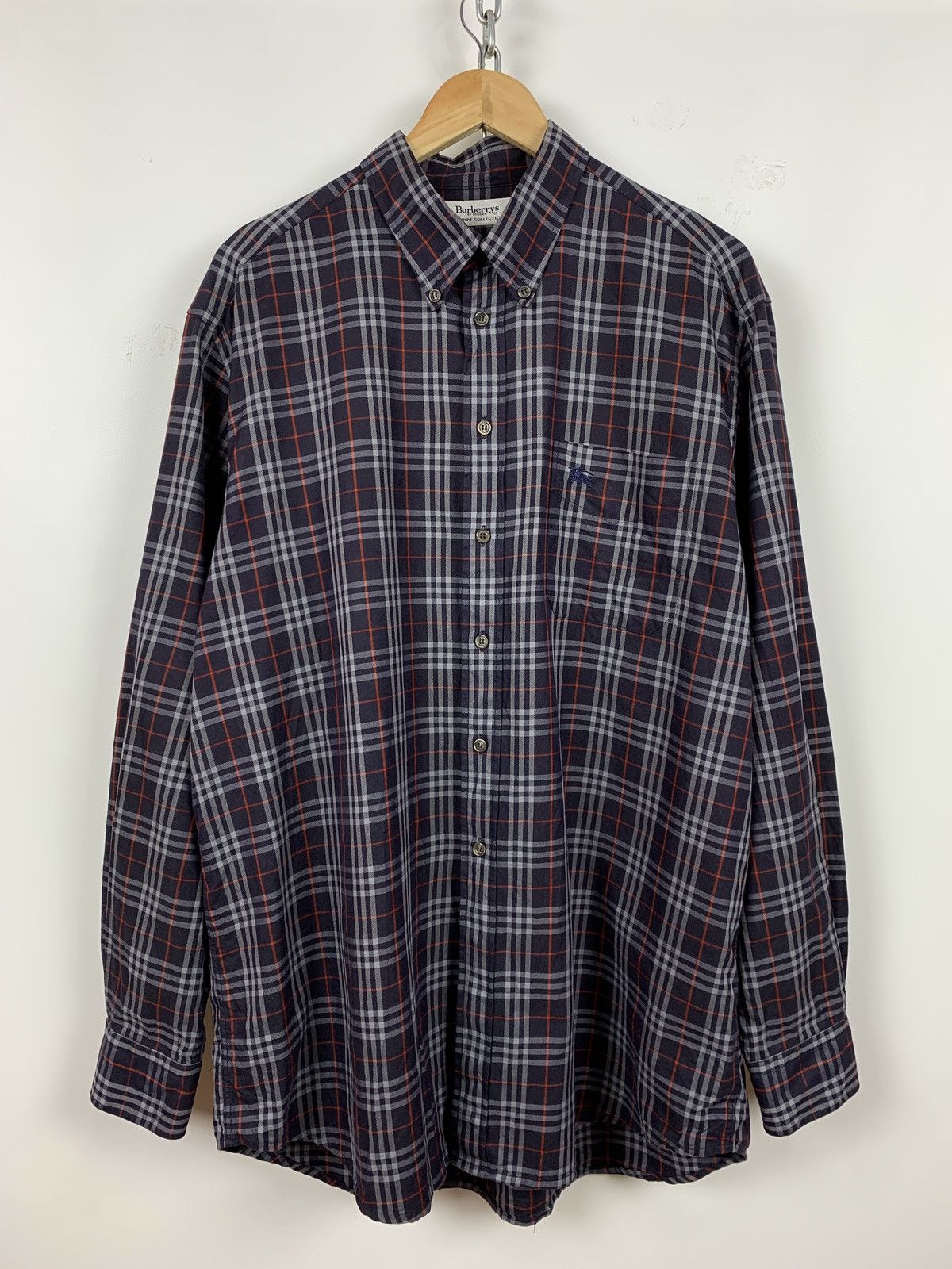 Vintage Burberrys Nova Check Long Sleeve Button Up Shirt