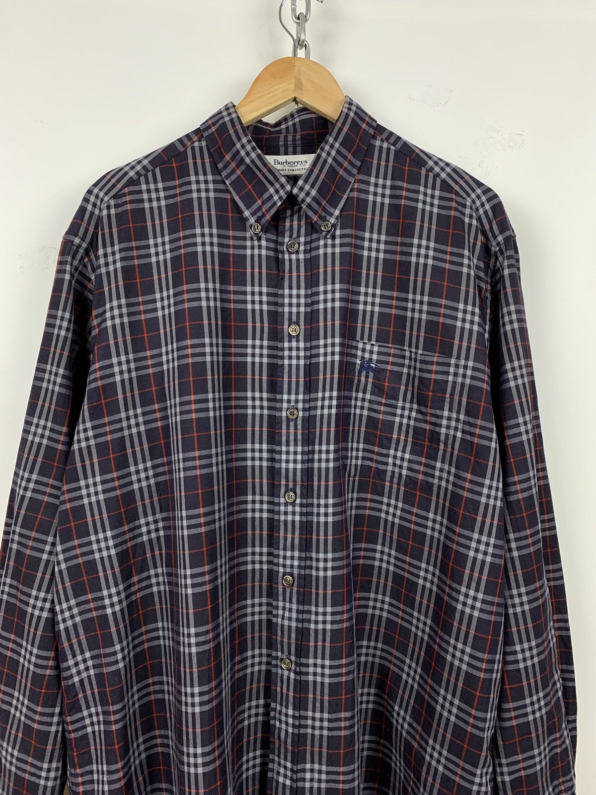Burberry Vintage Burberrys Nova Check Long Sleeve Button Up Shirt Size US XL / EU 56 / 4 - 3 Thumbnail