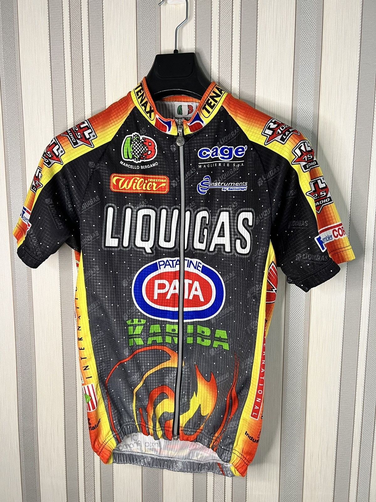 Maillot de cyclisme BRESCIALAT (c)-LIQUIGAS 1998 - Maillots de cyclisme Ton Merckx - Tour du monde des maillots de cyclisme