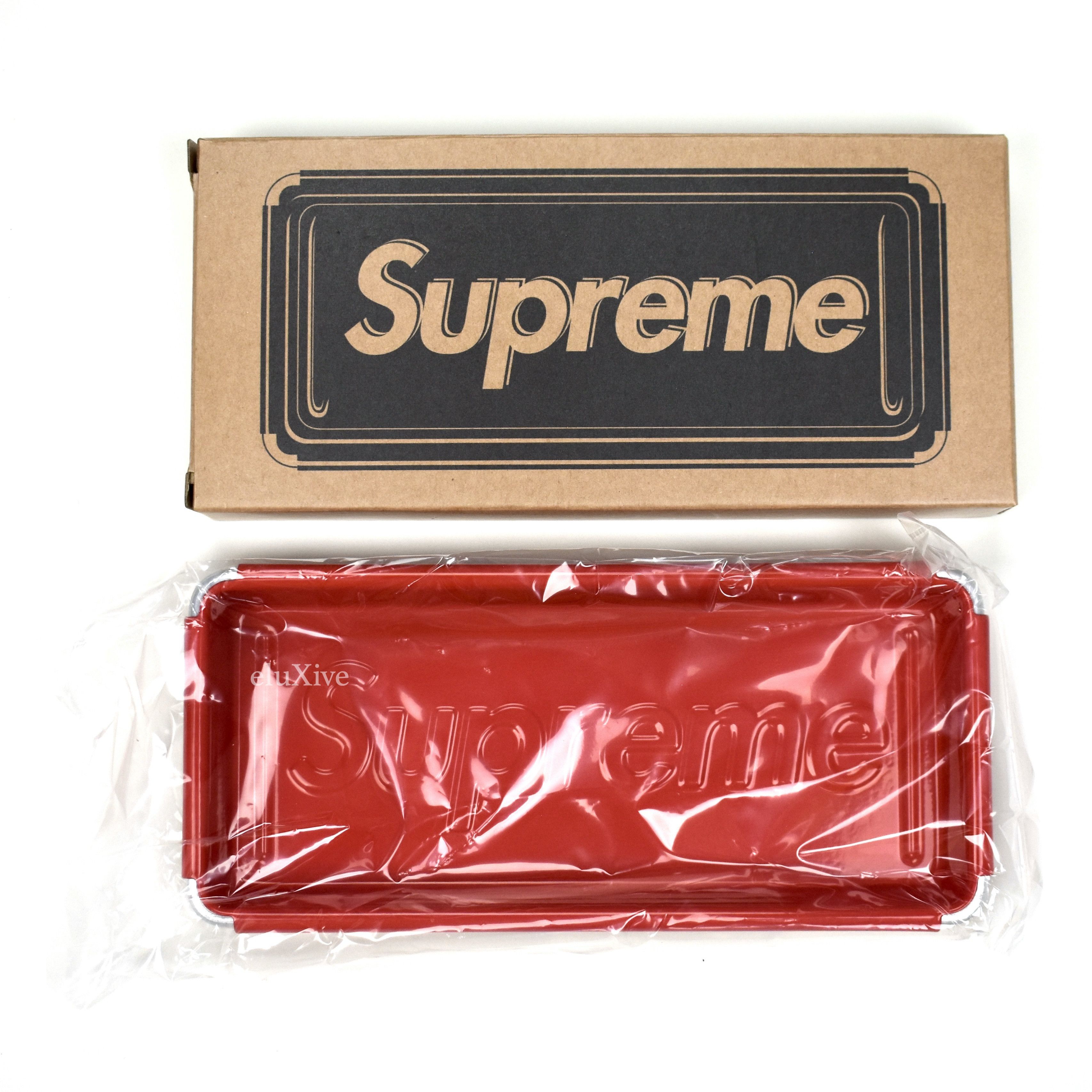 Supreme x Dulton Red Box Logo Metal Tray DS