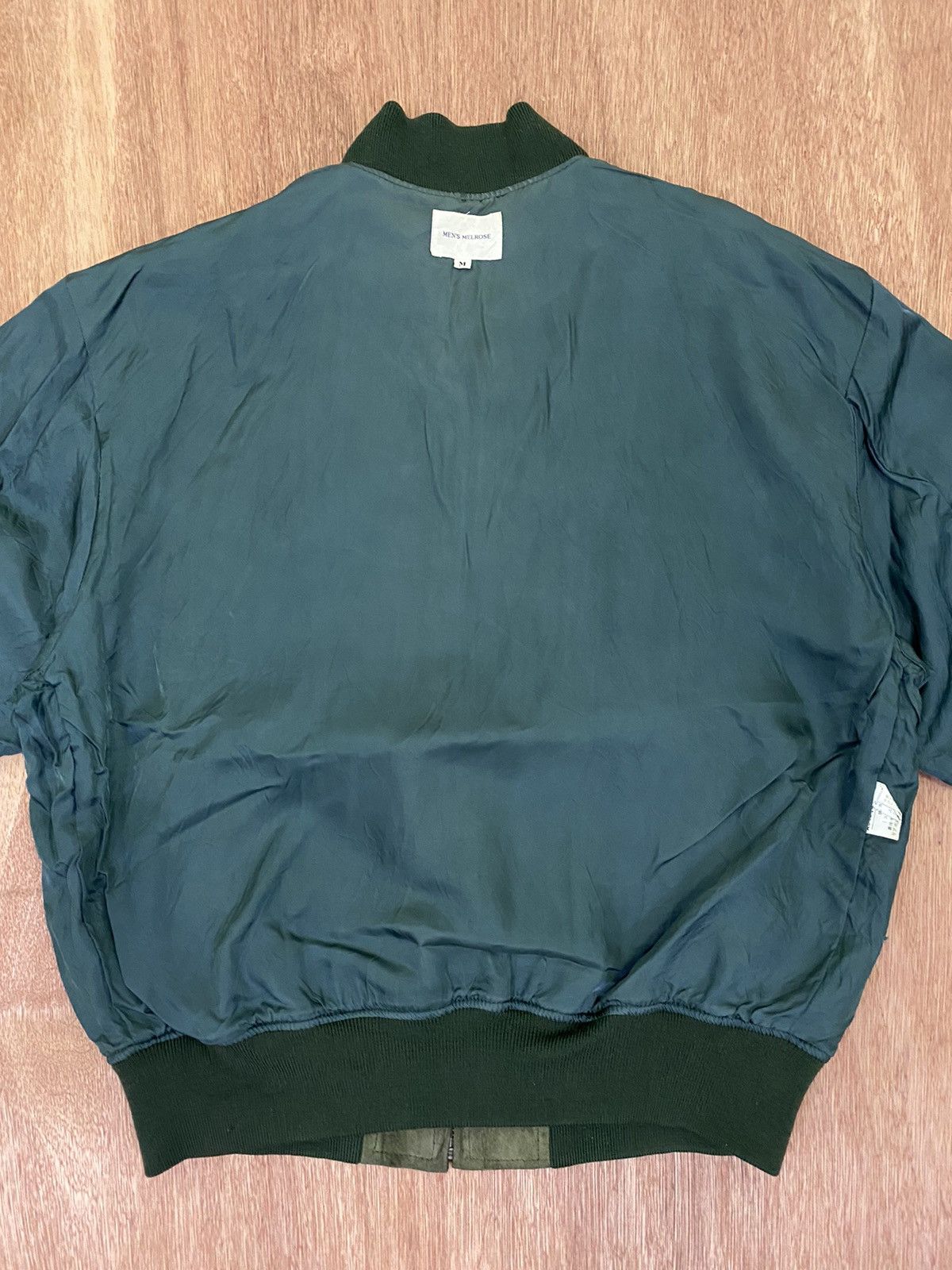 Designer × Melrose Vintage Men’s Melrose Back Spell Out Suede Bomber Jacket Size US M / EU 48-50 / 2 - 14 Thumbnail