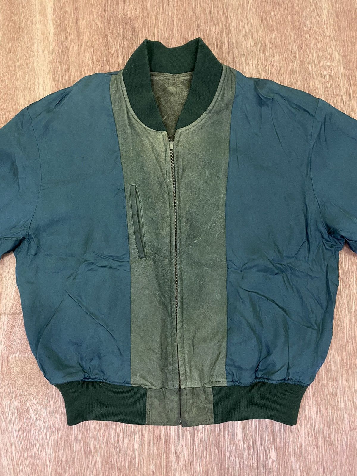 Designer × Melrose Vintage Men’s Melrose Back Spell Out Suede Bomber Jacket Size US M / EU 48-50 / 2 - 13 Thumbnail