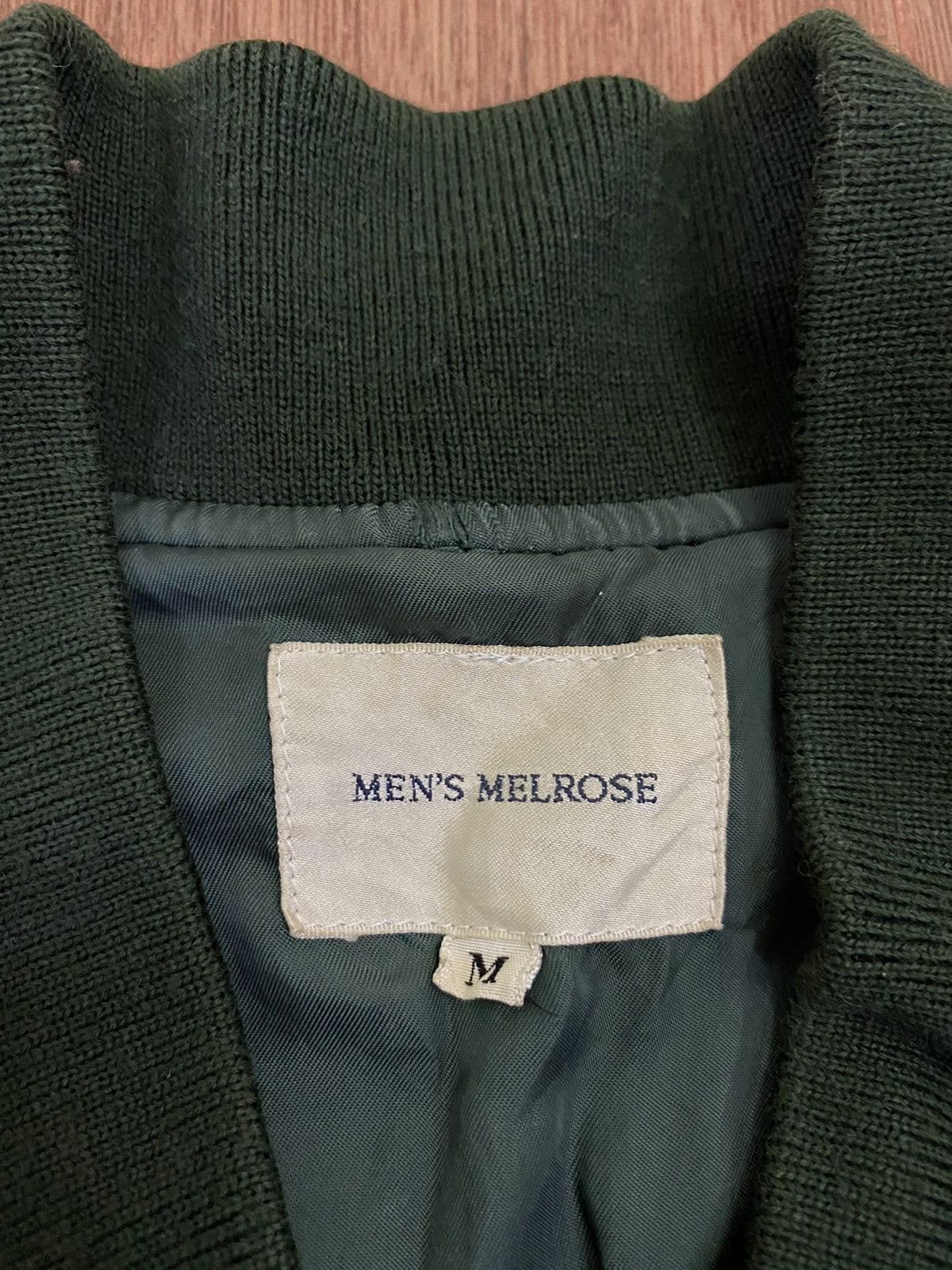 Designer × Melrose Vintage Men’s Melrose Back Spell Out Suede Bomber Jacket Size US M / EU 48-50 / 2 - 19 Thumbnail