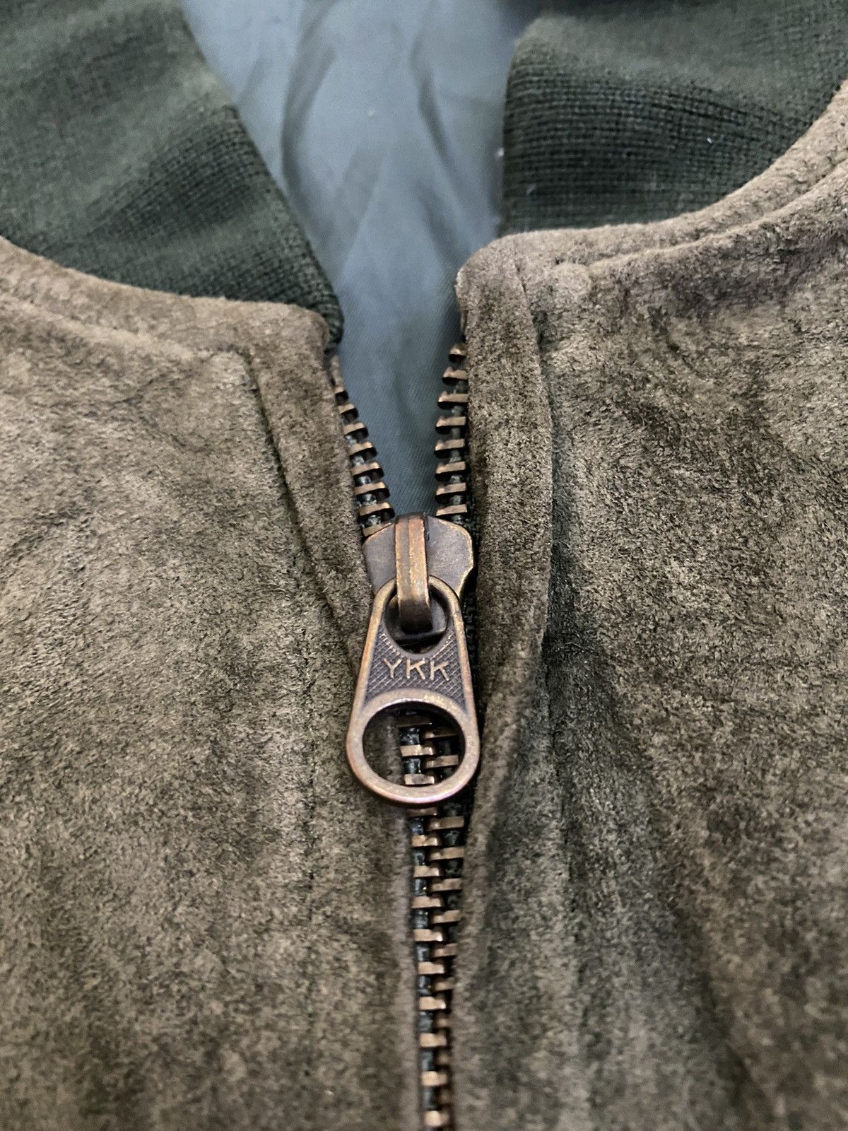 Designer × Melrose Vintage Men’s Melrose Back Spell Out Suede Bomber Jacket Size US M / EU 48-50 / 2 - 18 Thumbnail